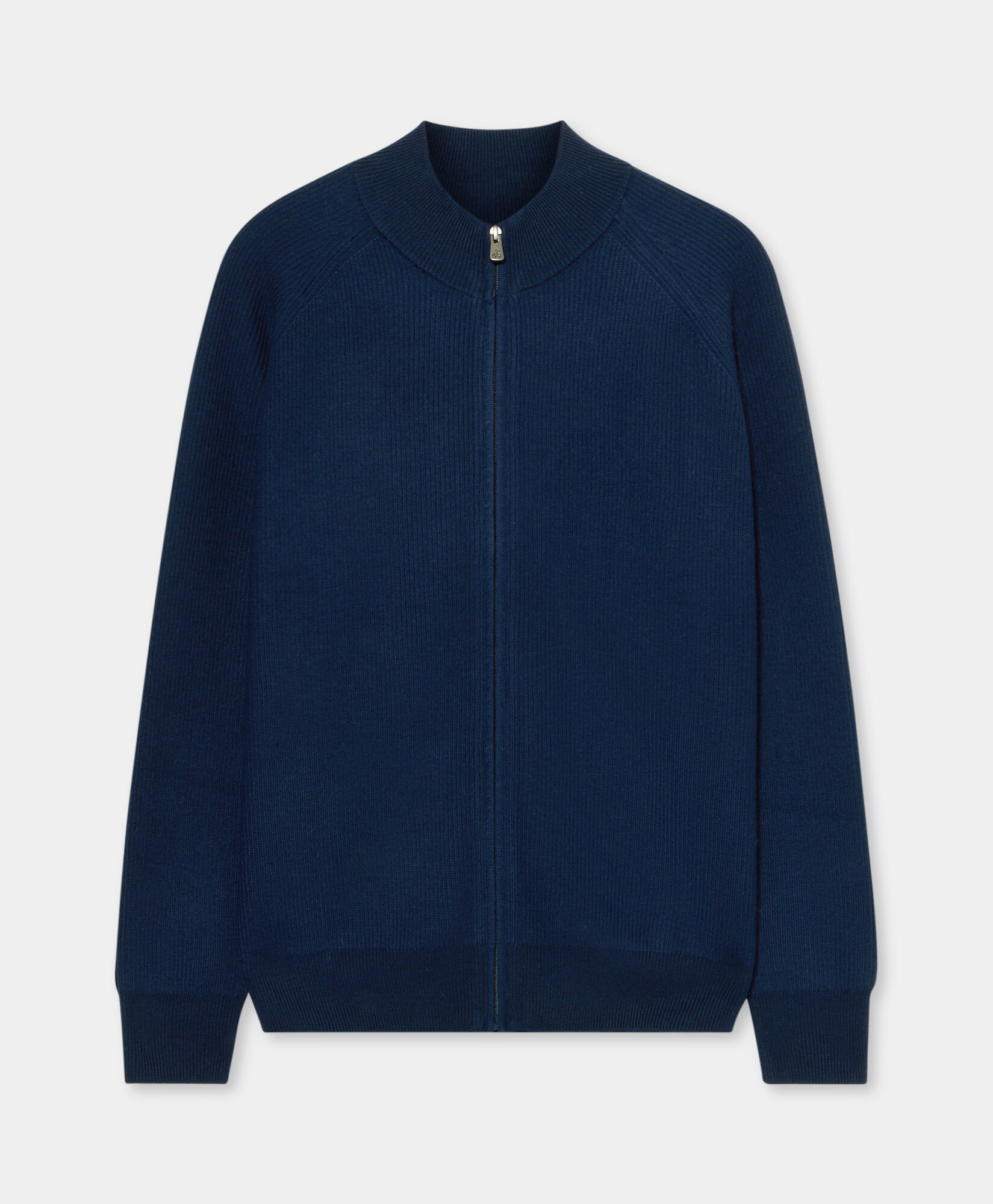 Brooks Brothers Full Zip Merino Wool Sweater Navy KNFLZ010WOPWO002NAVYP001