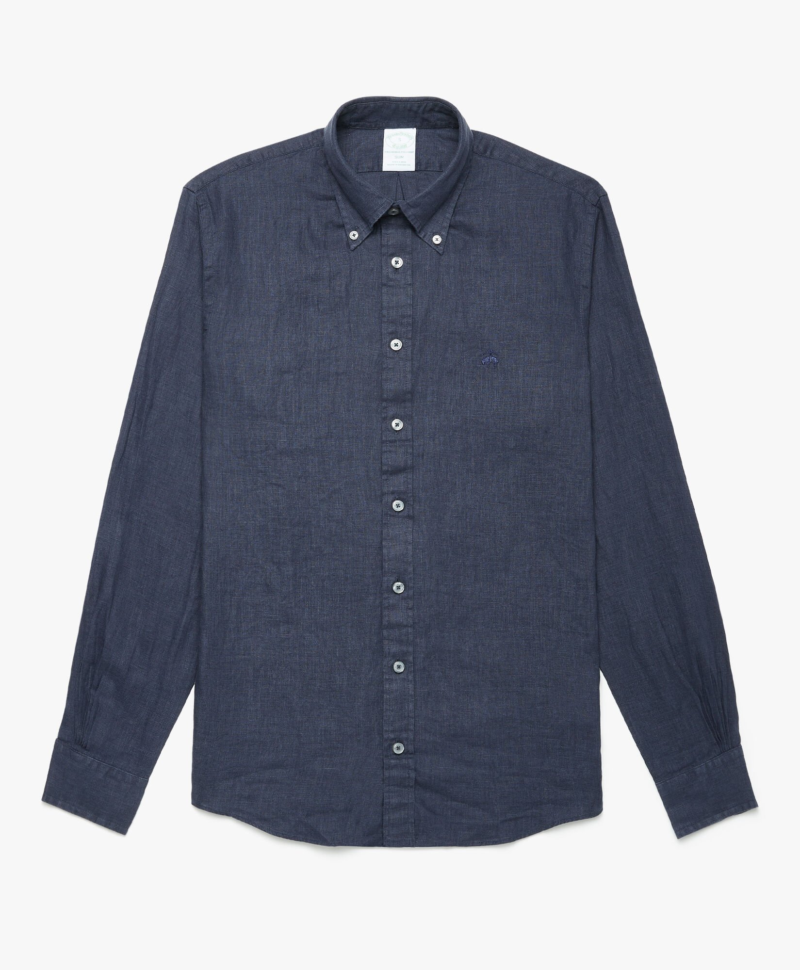Milano Slim fit Linen Sport Shirt in Navy for Men Brooks Brothers UK