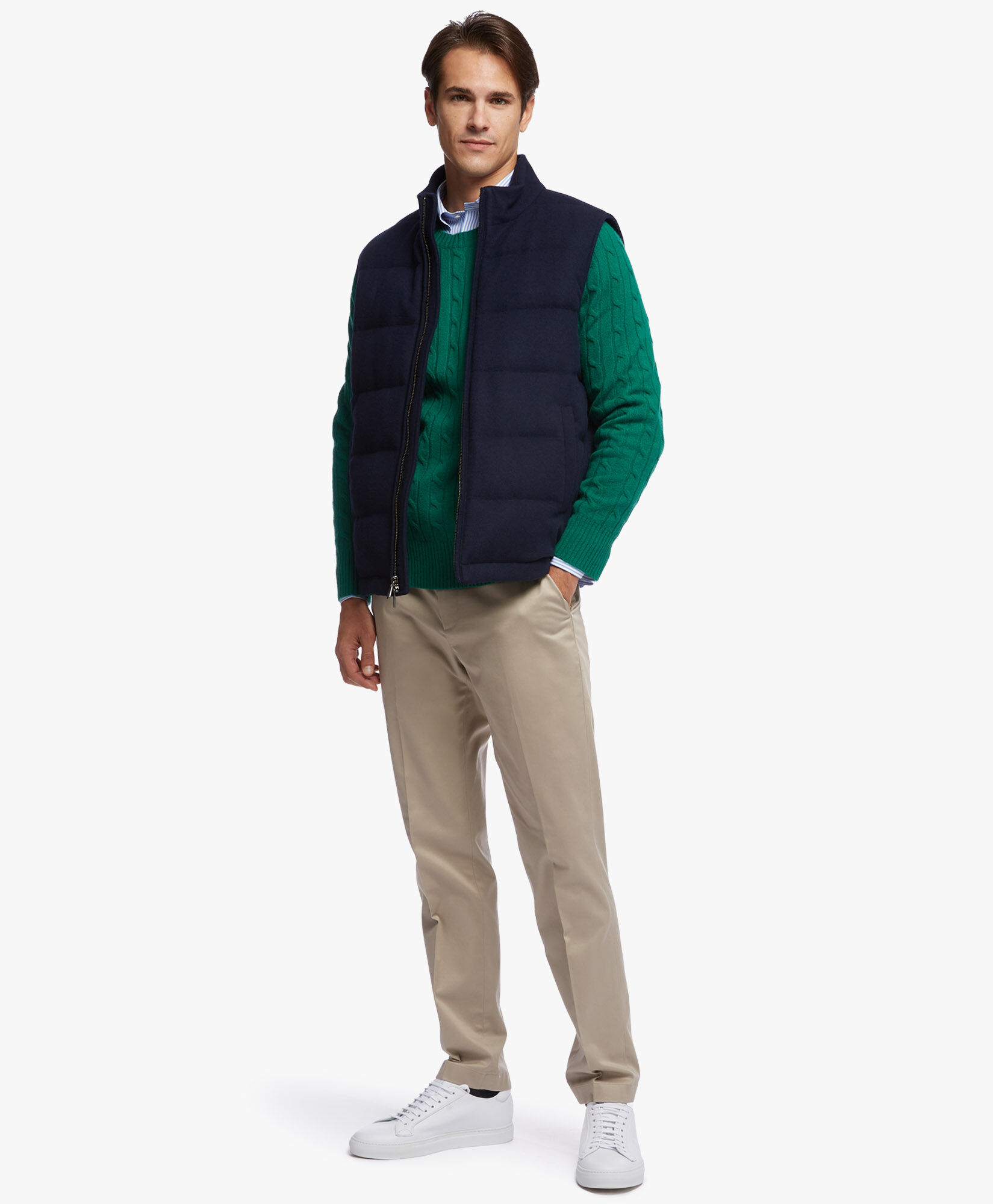 Down fill Vest in Navy for Men Brooks Brothers UK