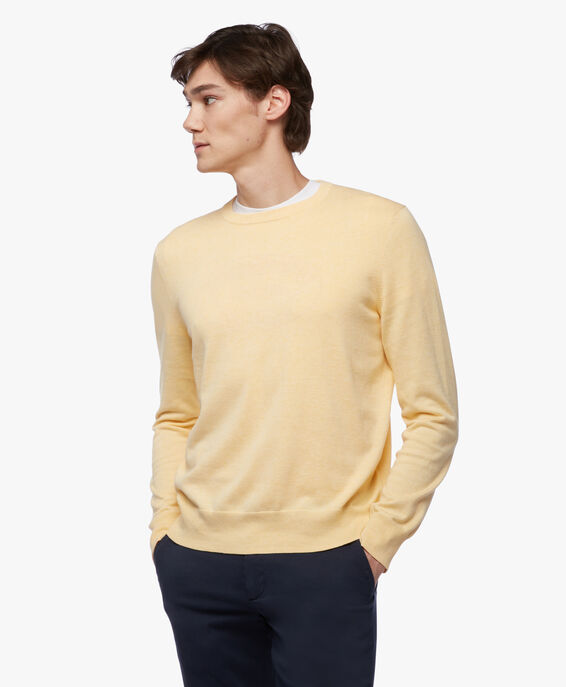 Brooks Brothers Supima Cotton Crewneck Sweater Yellow 1000090470US100187538