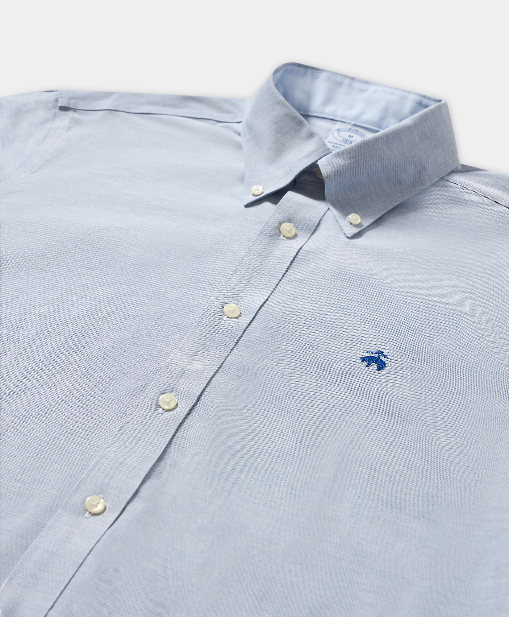 Brooks Brothers Chemise Regular Fit Oxford Non-Iron avec Col Button Down Bleu Marine 1000095299US100199965