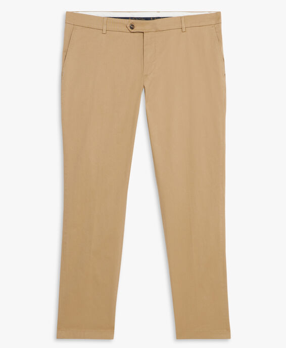 Brooks Brothers Pantalone chino kaki slim fit in cotone doppio ritorto Khaki CPCHI028COBSP002KHAKP001