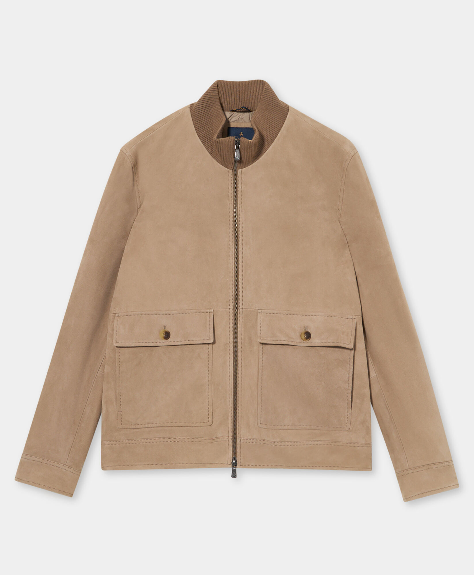 Brooks Brothers Bomber in Camoscio Beige COBOM010LTPLT003TAUPE002