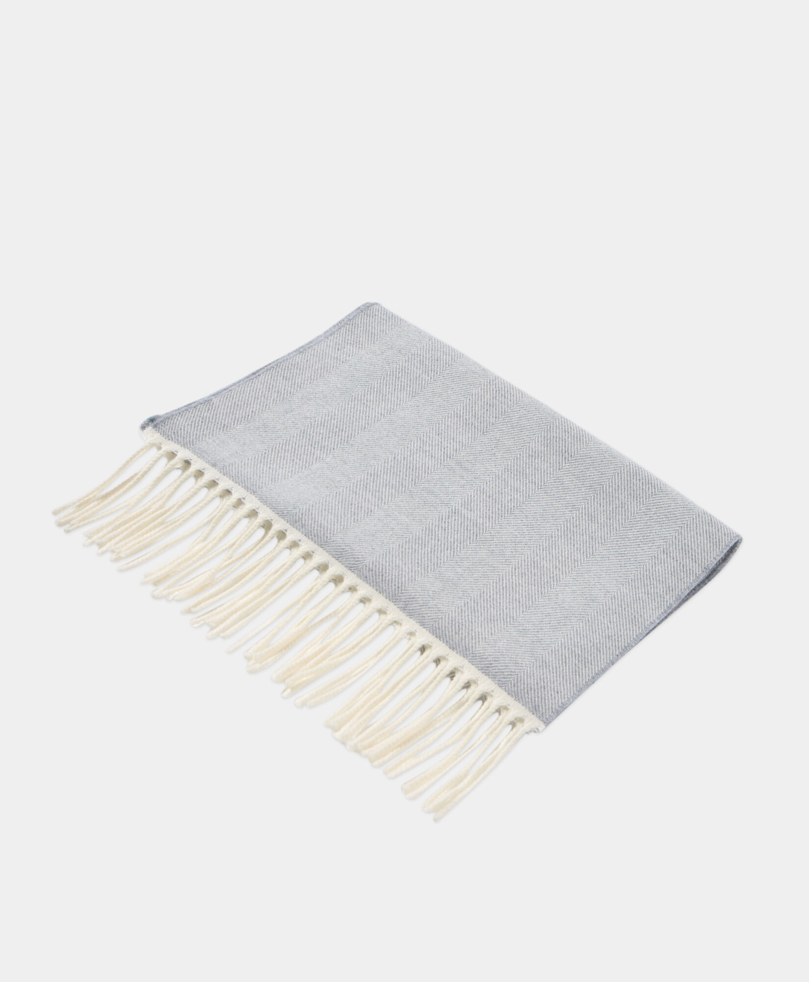 Brooks Brothers Chevron Wool Scarf Light Grey ACSCF017WOPWO001LTGRF001