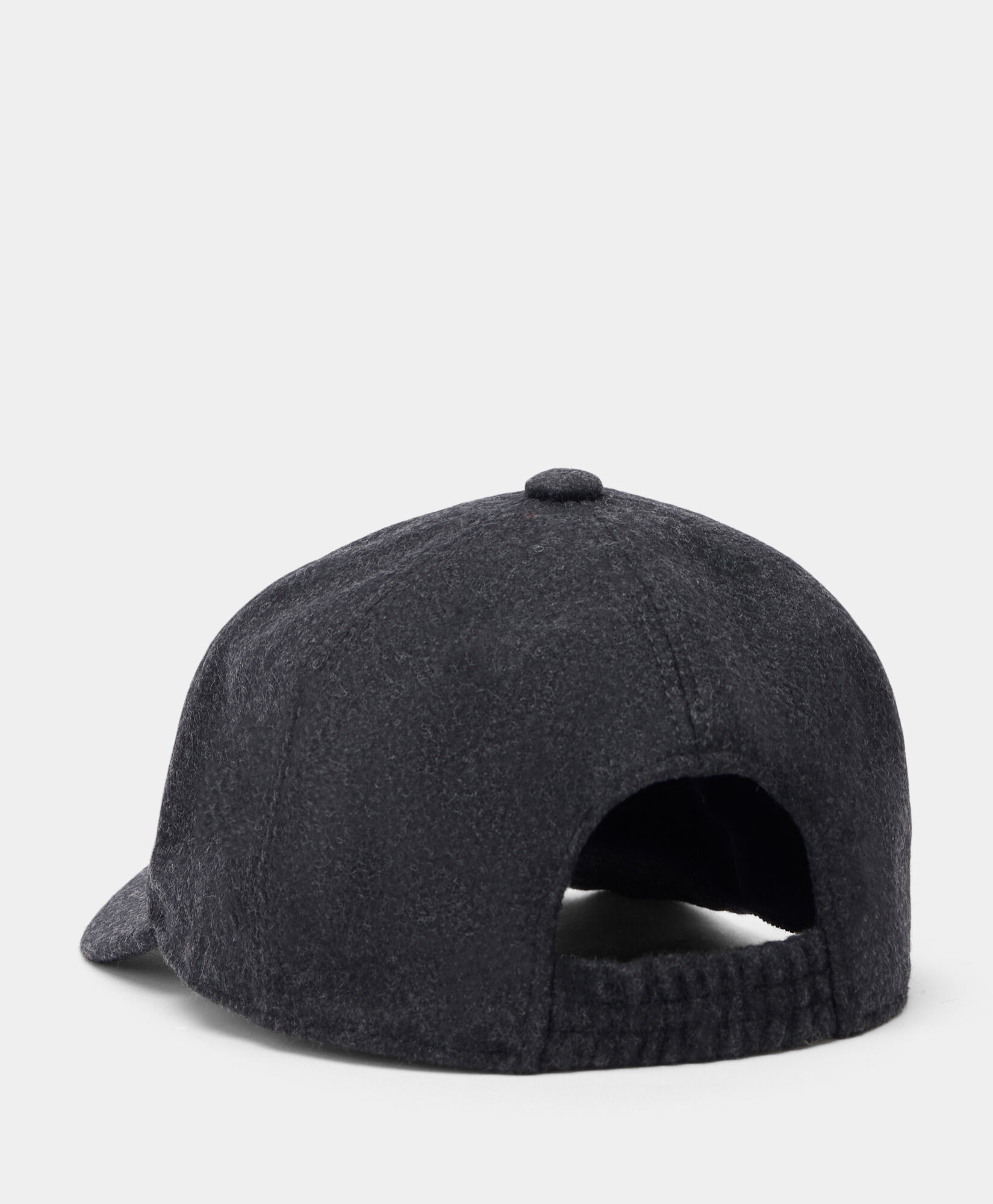 Brooks Brothers Wool and Cashmere Logo Baseball Cap Dark Grey ACCAP012WOBWS001DKGRP001