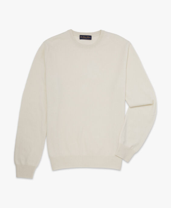 Brooks Brothers Cashmere Crew-Neck Sweater Offwhite KNCRN001WSPWS001OWHTP001