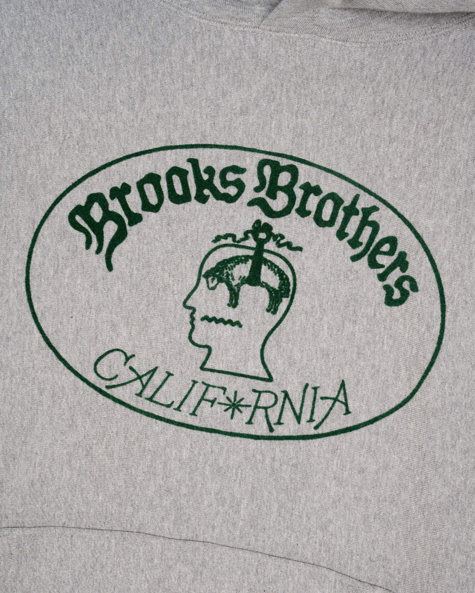 Brooks Brothers Brain Dead x Brooks Brothers California Logo Hoodie Grey BDP25T19004474GY07