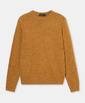 Brooks Brothers Speckled Wool Crewneck Sweater&nbsp; Mustard KNCRN008WOBPA003MUSTP001