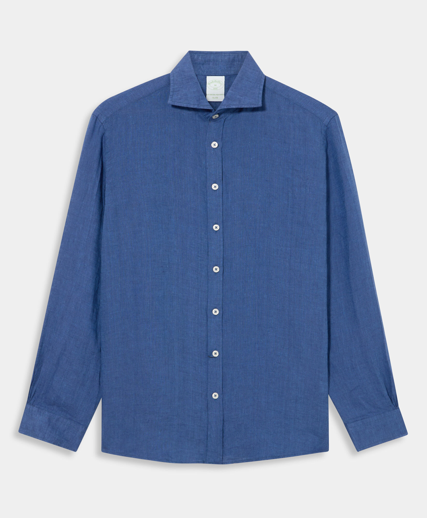 Brooks Brothers Chemise Slim Fit Casual en Lin Indigo CSHSP002LIPLI001INDGP001