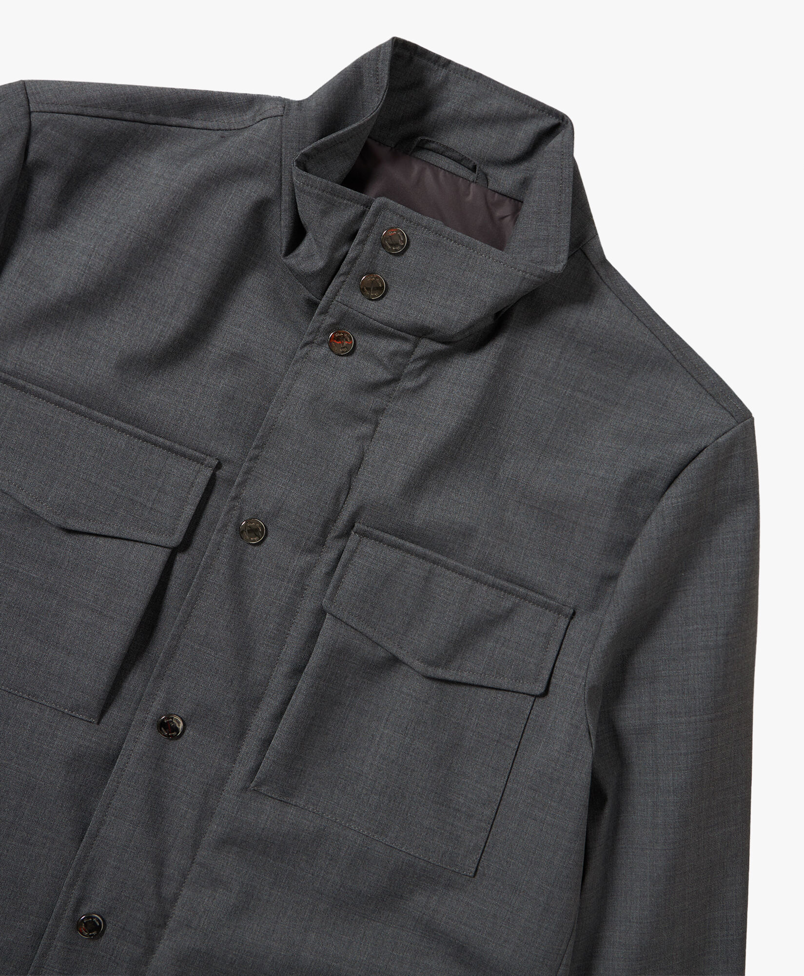 Grey Virgin Wool Field Jacket in Medium Grey for Men Brooks Brothers UK