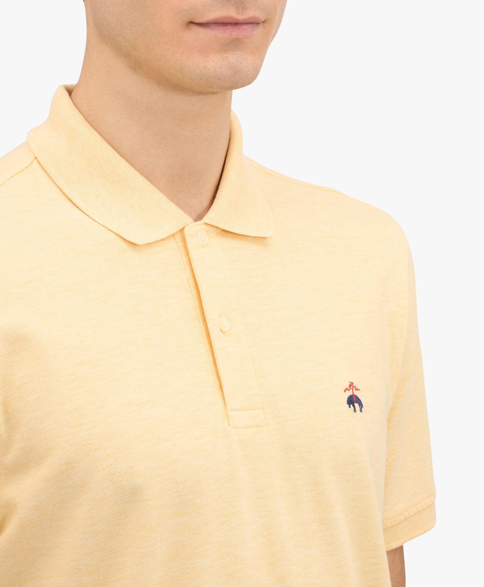 Yellow Heather Supima Cotton Stretch Pique Polo in Yellow for Men Brooks Brothers UK