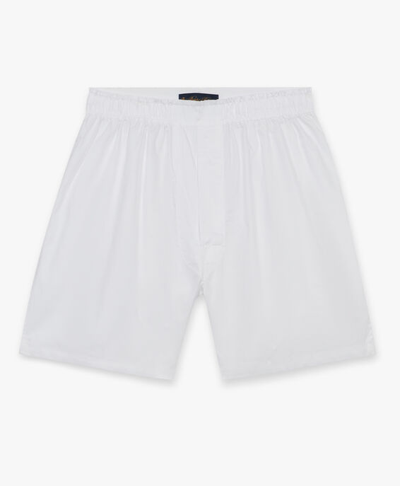 Brooks Brothers Boxer bianchi in cotone classici Bianco UNDER002COPCO001WHITP001