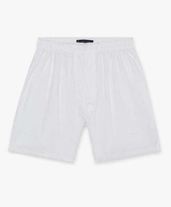 Brooks Brothers White Classic Cotton Boxers White UNDER002COPCO001WHITP001