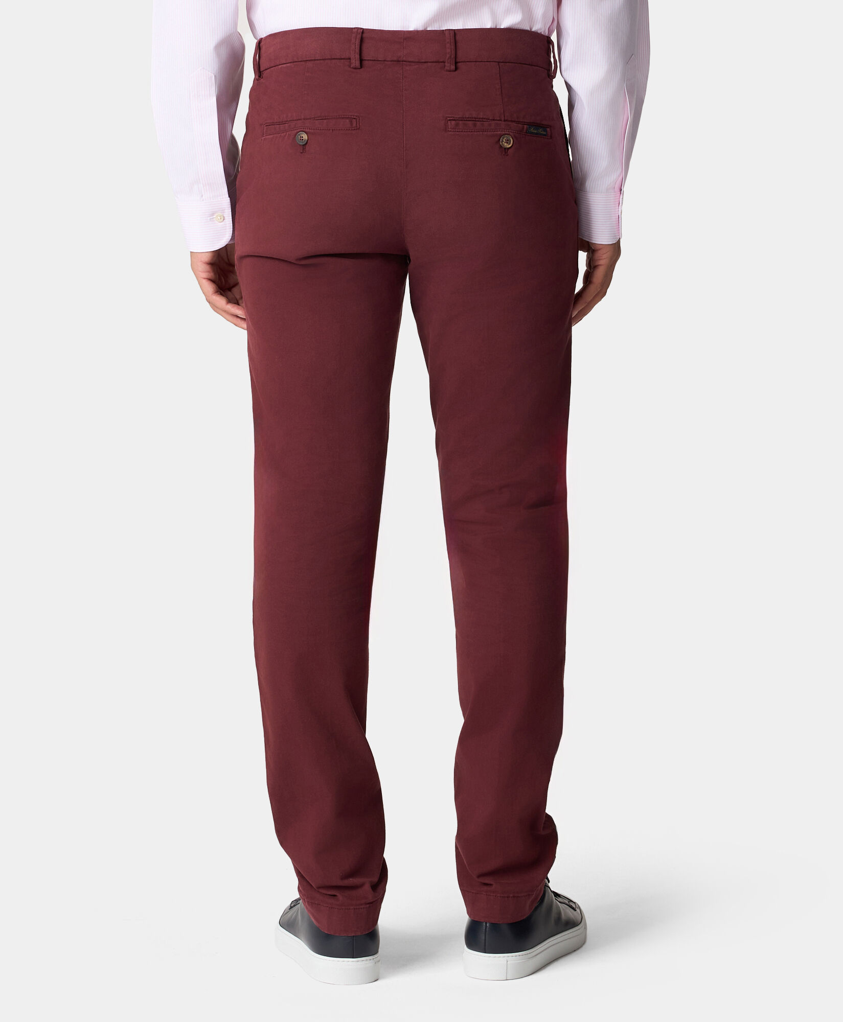Brooks Brothers Slim Fit Cotton Chinos Burgundy CPCHI014COBSP002BORDP001