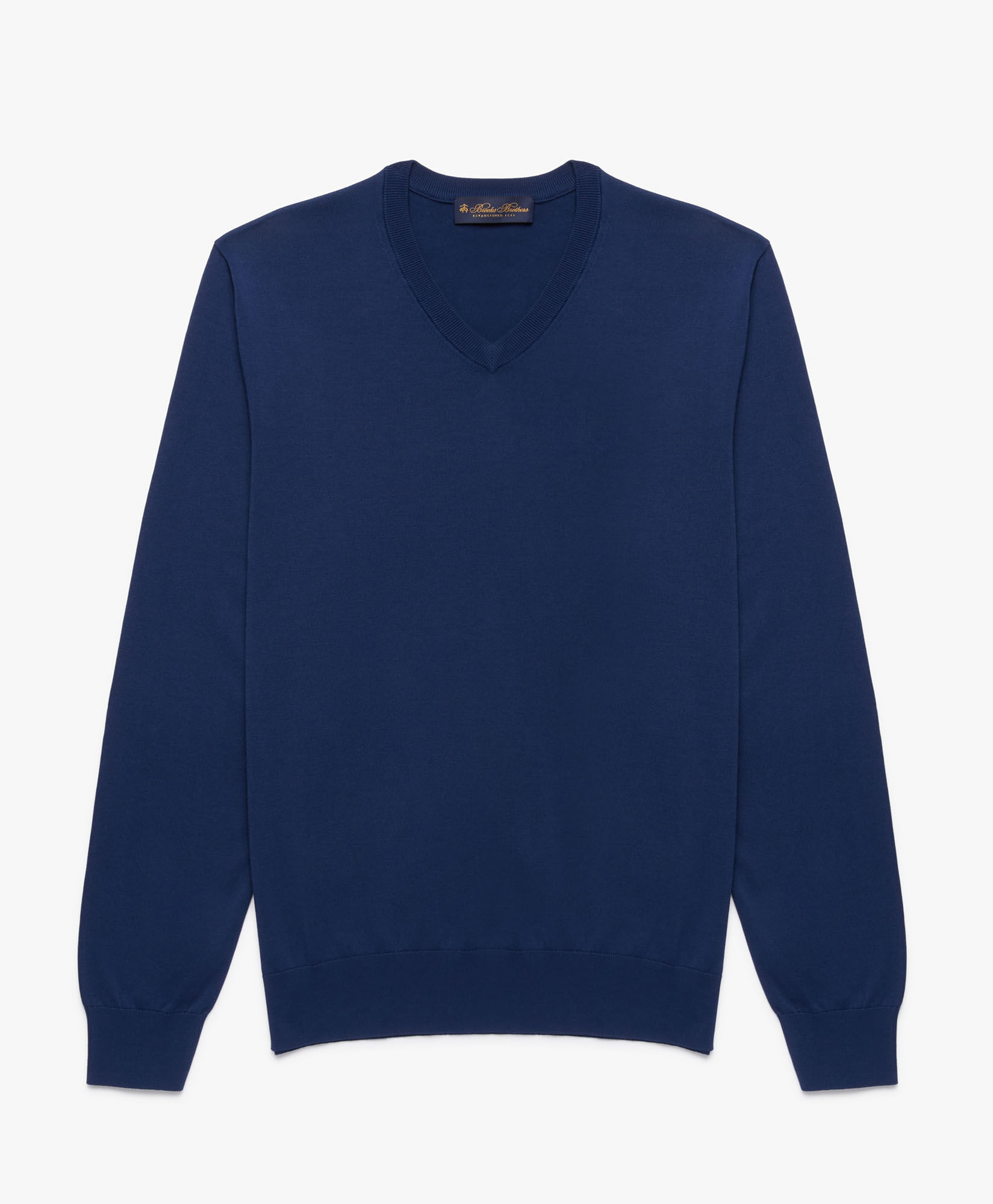Blue Cotton V Neck Sweater in Blue for Men Brooks Brothers UK