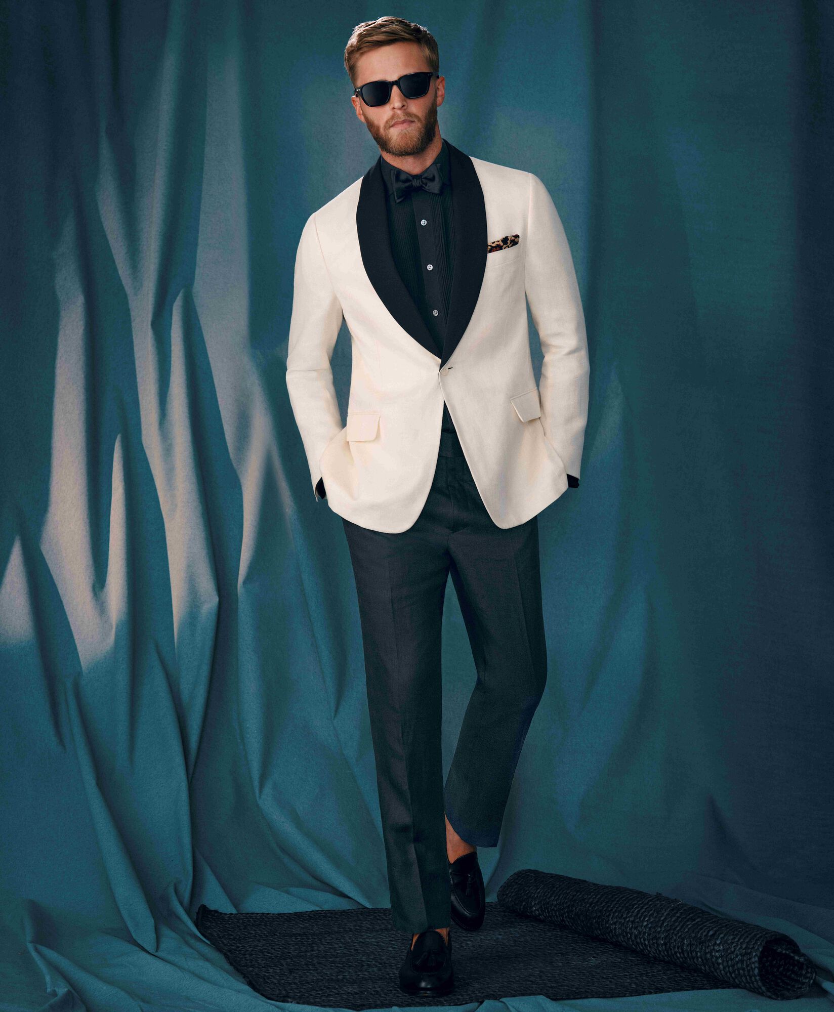 Brooks Brothers Chemise de smoking noire Brooks Brothers X Thomas Mason en coton à plastron plissé suisse et col anglais Noir 1000098540US100208963