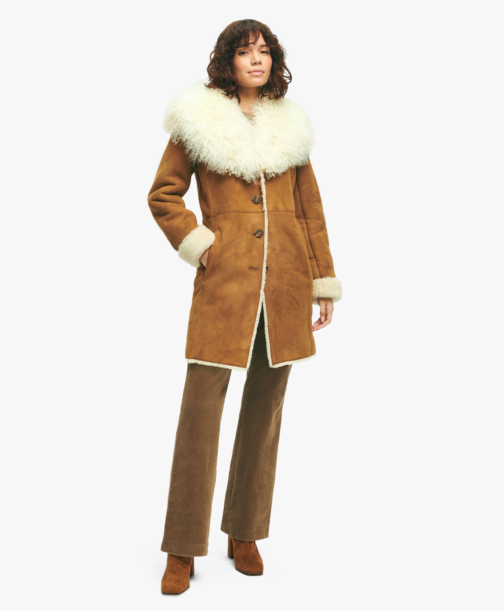Brooks brothers shearling coat store