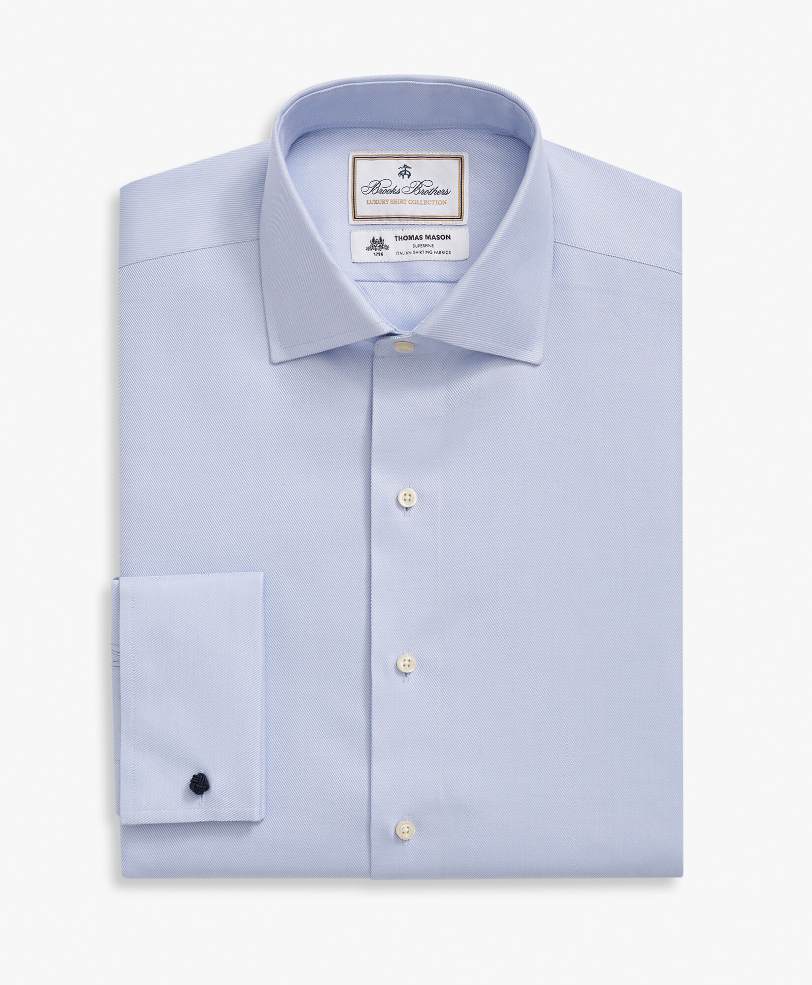 Camicia azzurra Slim Fit non iron in cotone con collo semi