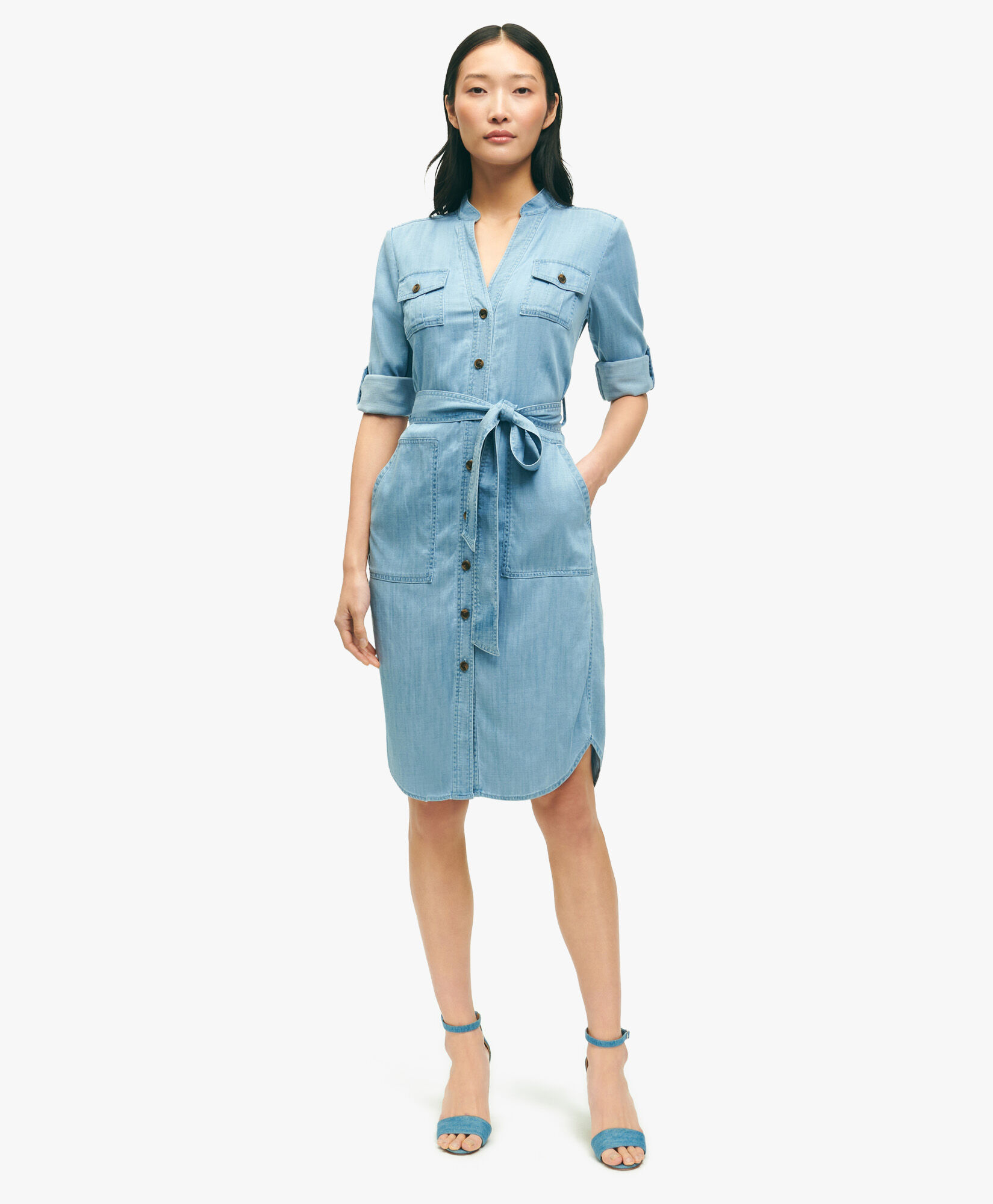Denim Utility Dress in Blue for Women Brooks Brothers UK