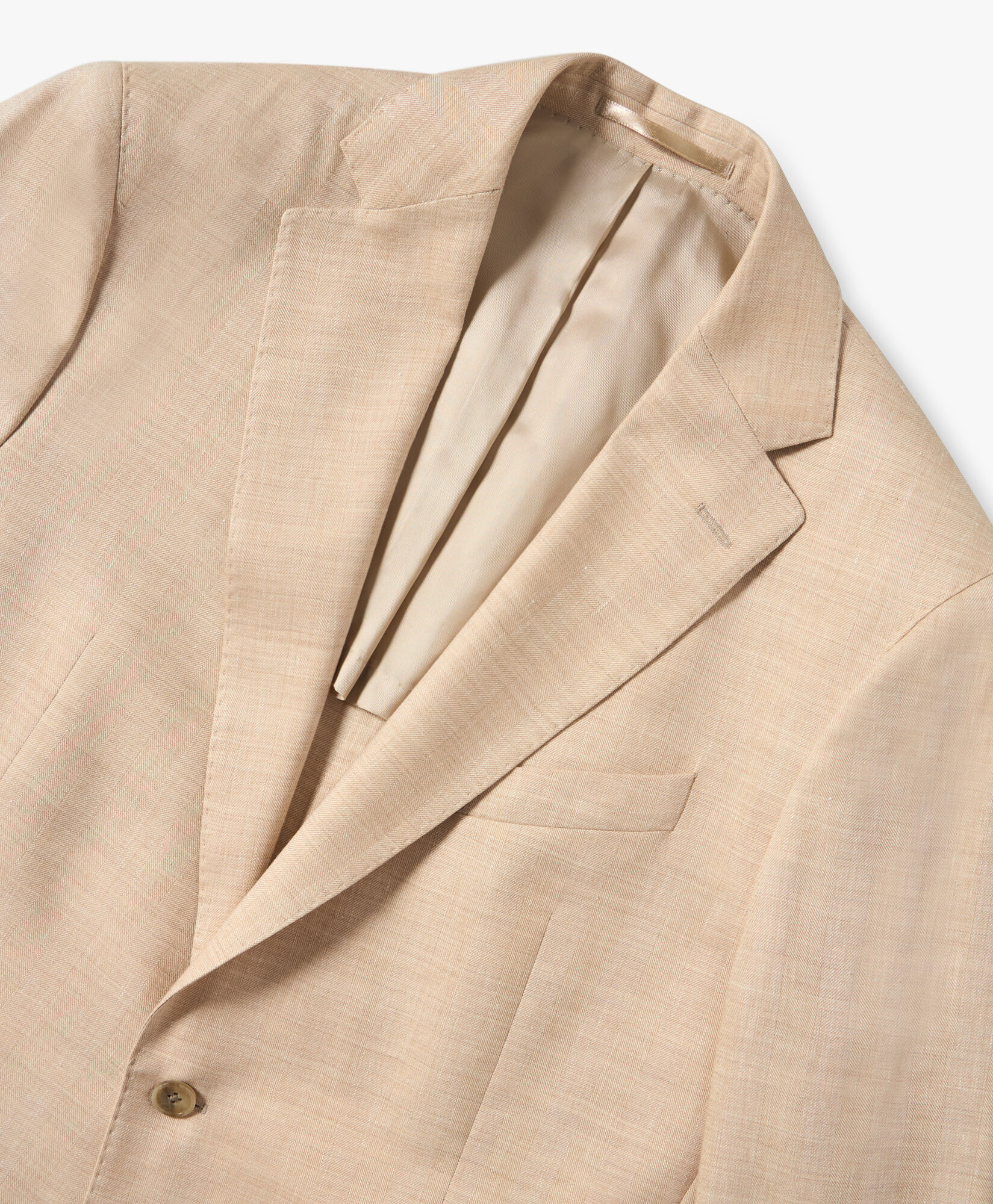 Beige Virgin Wool and Linen Blazer in Beige for Men Brooks Brothers EU