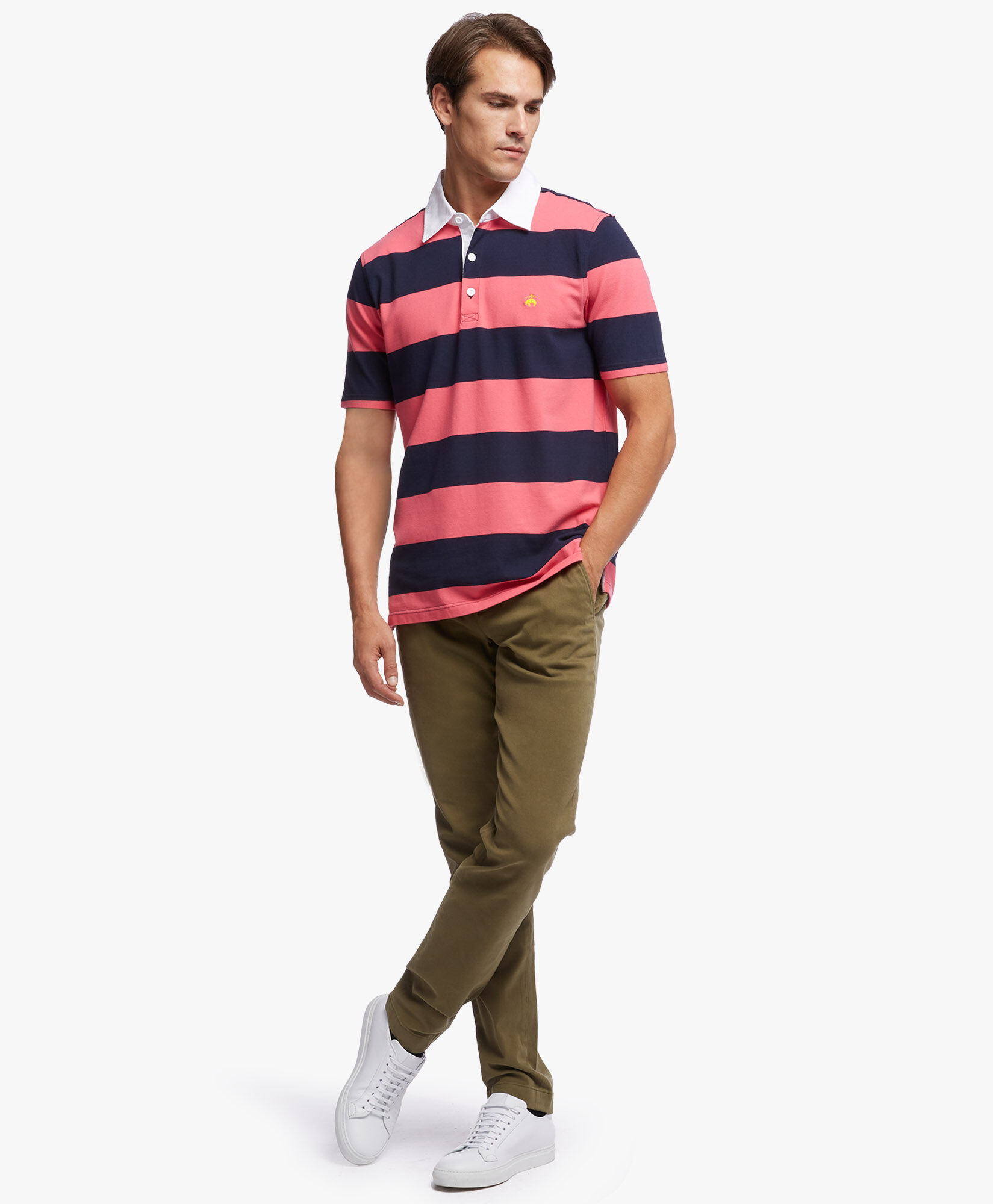 Rugby stripe polo sale