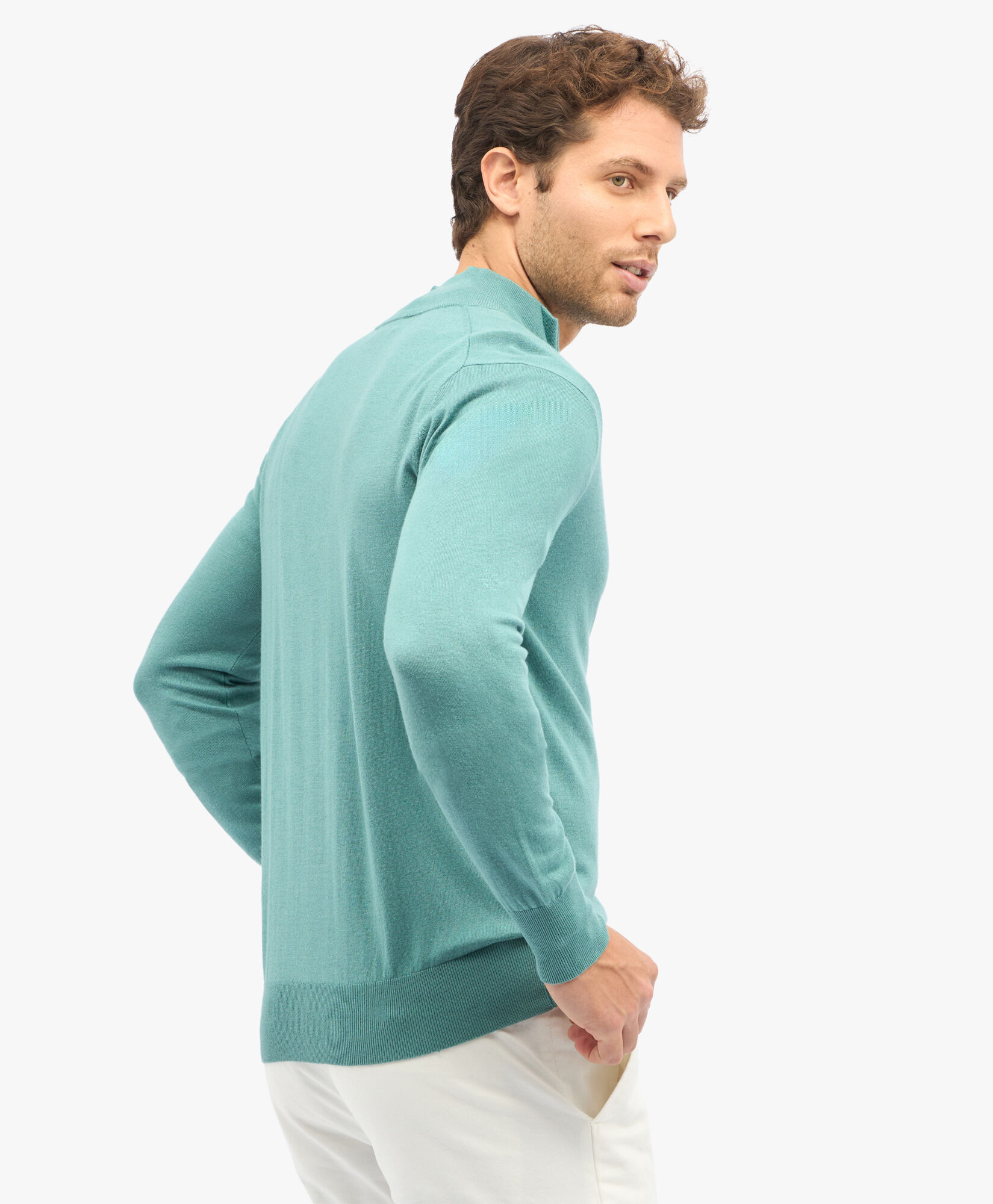 Sage Silk Cashmere Blend Zip Up Cardigan in Sage for Men Brooks Brothers UK