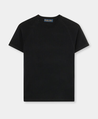 Brooks Brothers T-shirt en Laine M&eacute;rinos &agrave; Manches Courtes et Col Rond Noir KNCRN038WOPWO006BLAKP001