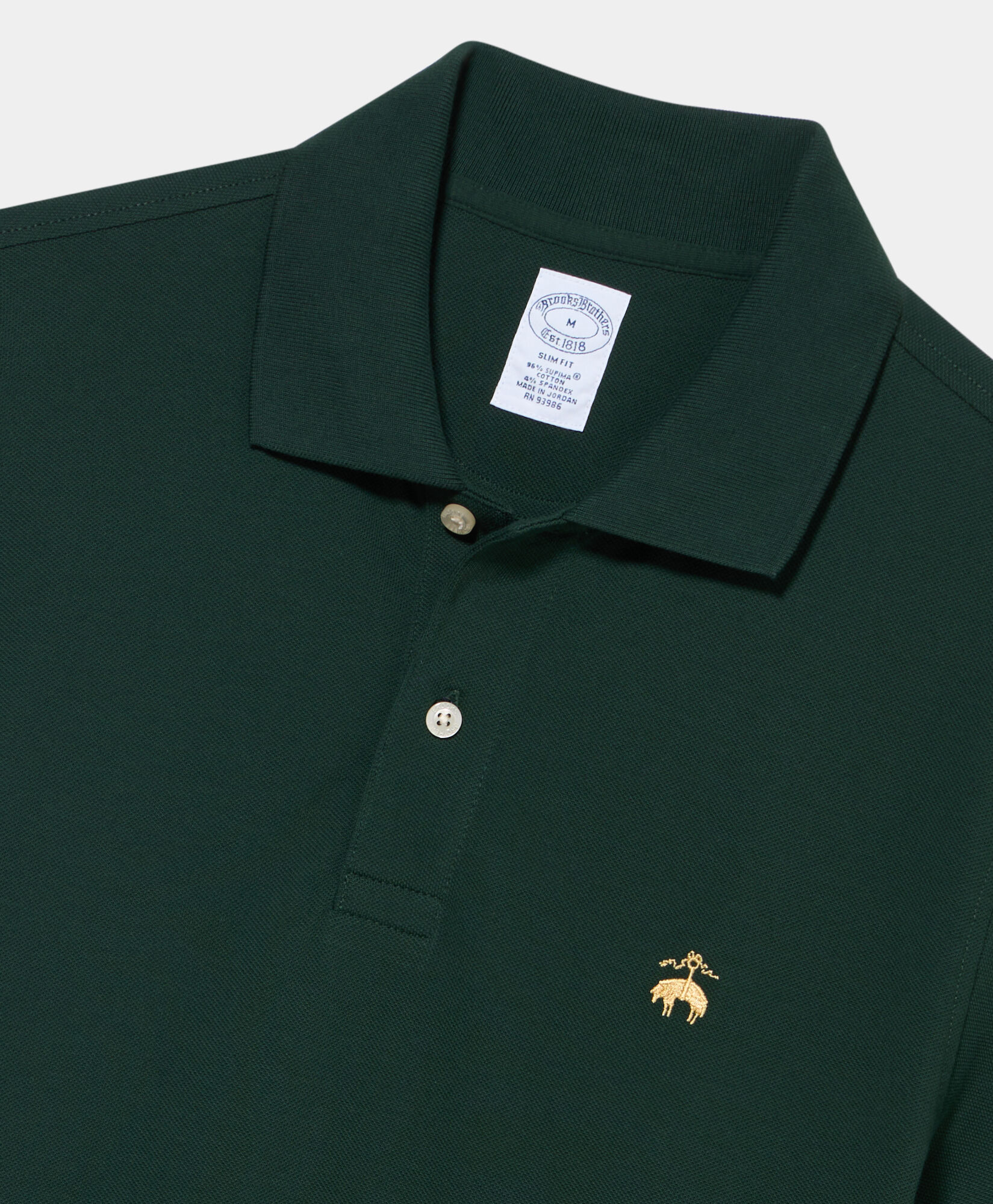 Brooks Brothers Golden Fleece Piqu&eacute;-Poloshirt aus Supima-Baumwolle Dunkelgr&uuml;n 1000085167US100174370