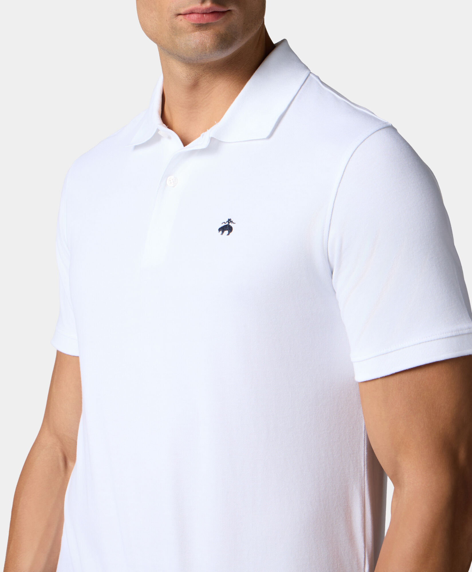 Brooks Brothers Cotton Piqué Polo White POJER010COPCO001WHITP001