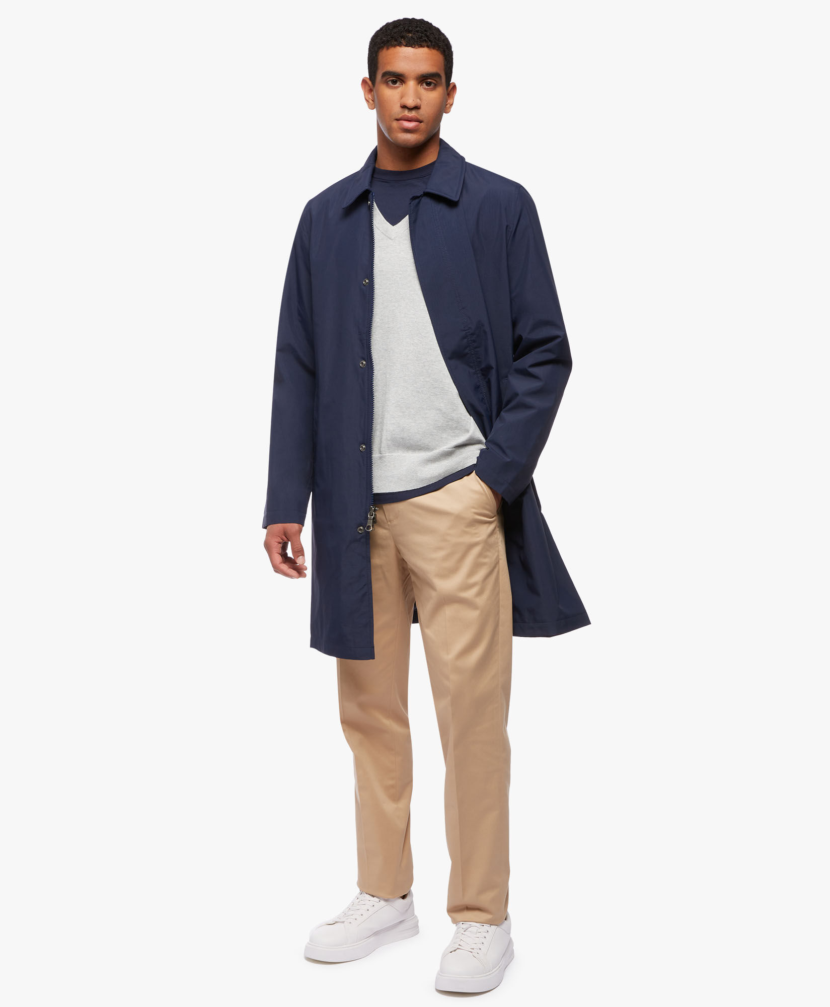 Supima Cotton V Neck Sweater in Grey for Men Brooks Brothers UK