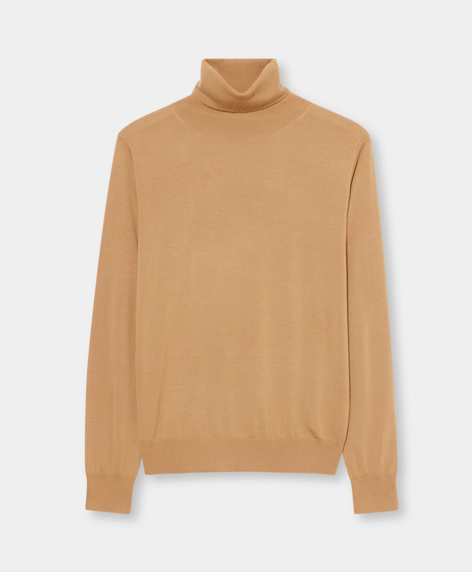 Brooks Brothers Golf z Wełny Merino Camelowy KNTRT011WOPWO006CAMEP001