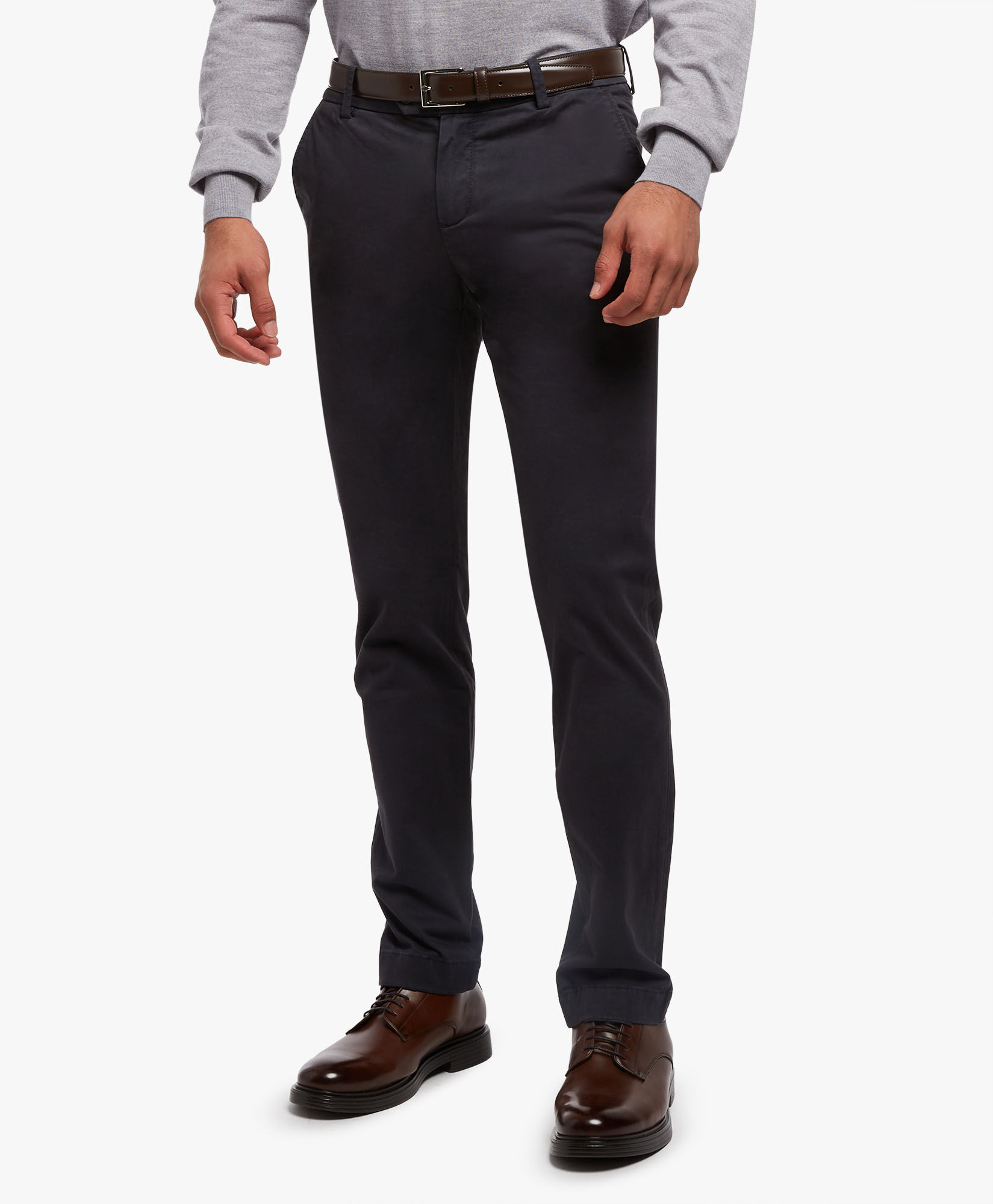 Brooks Brothers Pantalone chino in cotone elasticizzato Blu CPCHI003COBSP003BLUEP001