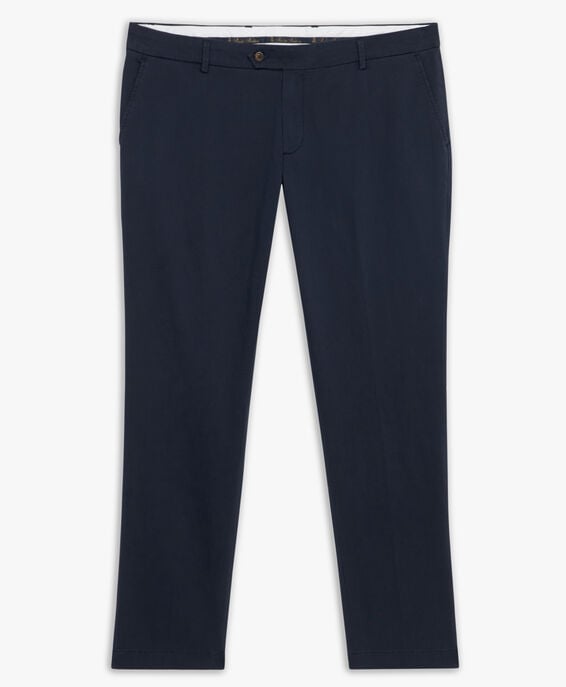 Brooks Brothers Pantalon chino bleu marine coupe slim en coton double retors Marine CPCHI028COBSP002NAVYP001