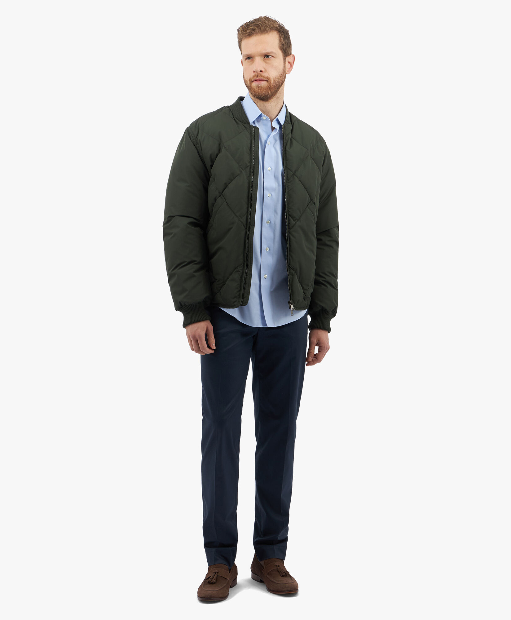 Brooks Brothers Chemise coupe regular en coton oxford pinpoint Supima stretch bleu clair non-iron avec col Ainsley Bleu clair 1000096430US100201320