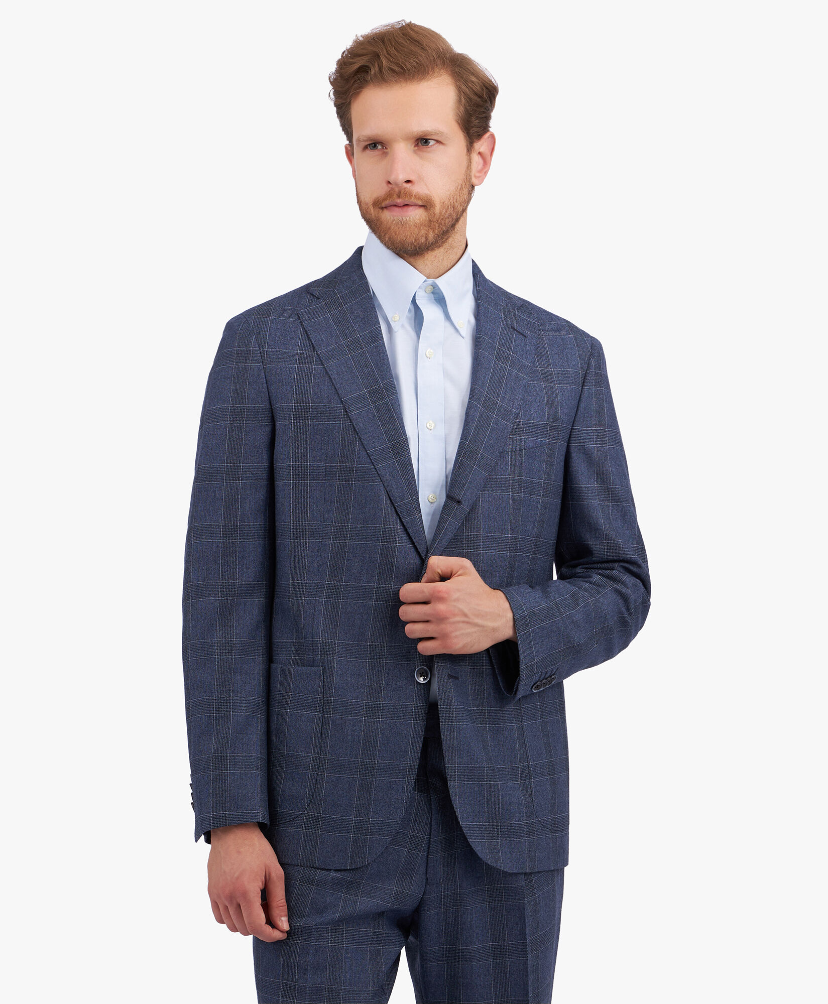 Light blue deals plaid suit jacket