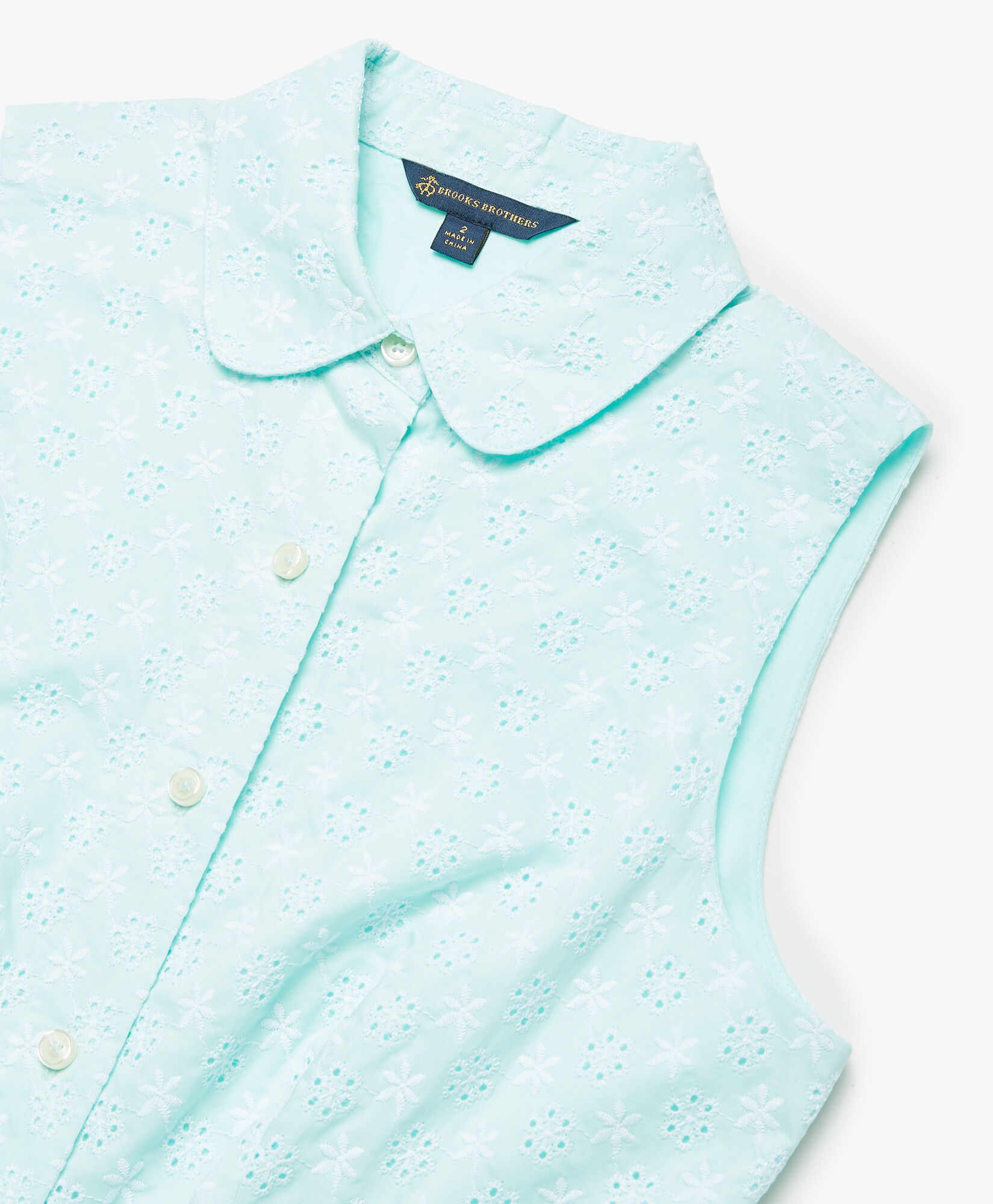 Brooks Brothers Classic Cotton Shirt Dress Turquoise/Aqua 1000094513US100197678