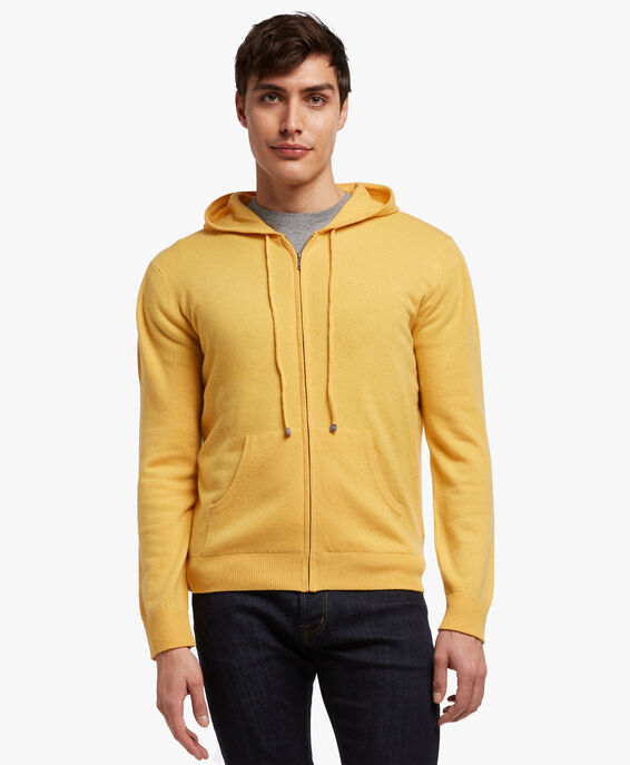 Brooks Brothers Wool and Cashmere Hoodie Yellow KNHDY001WOBWS001YELLP001