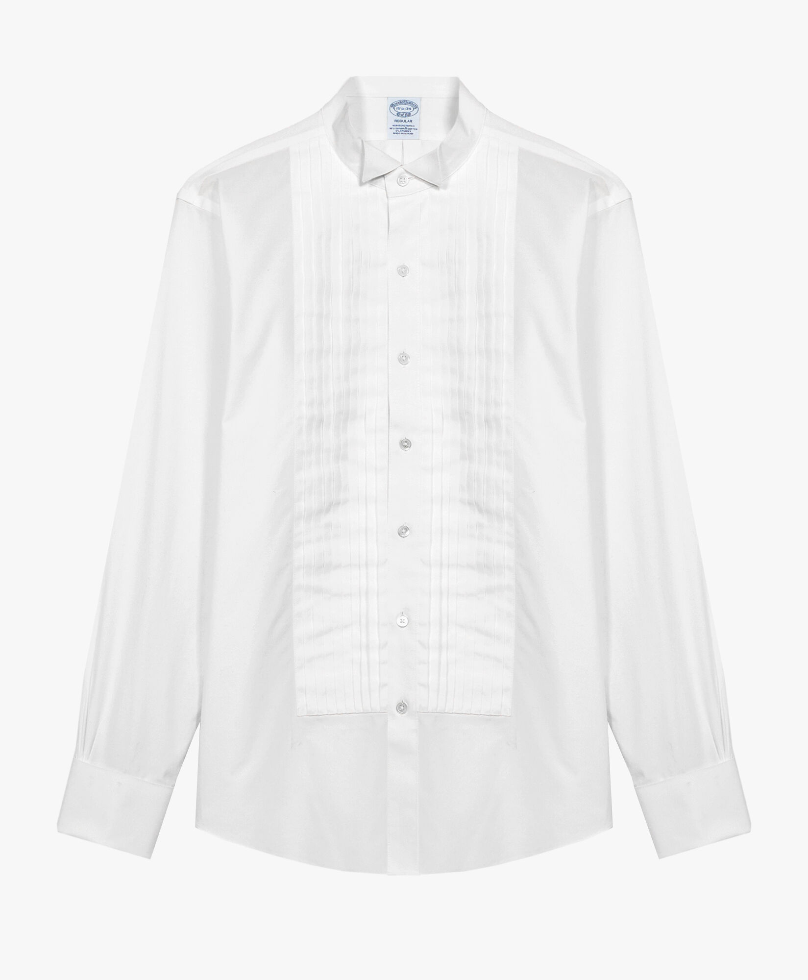 White Regular Fit Supima Cotton Formal Dress Shirt with Wing Collar in White for Men Brooks Brothers EU