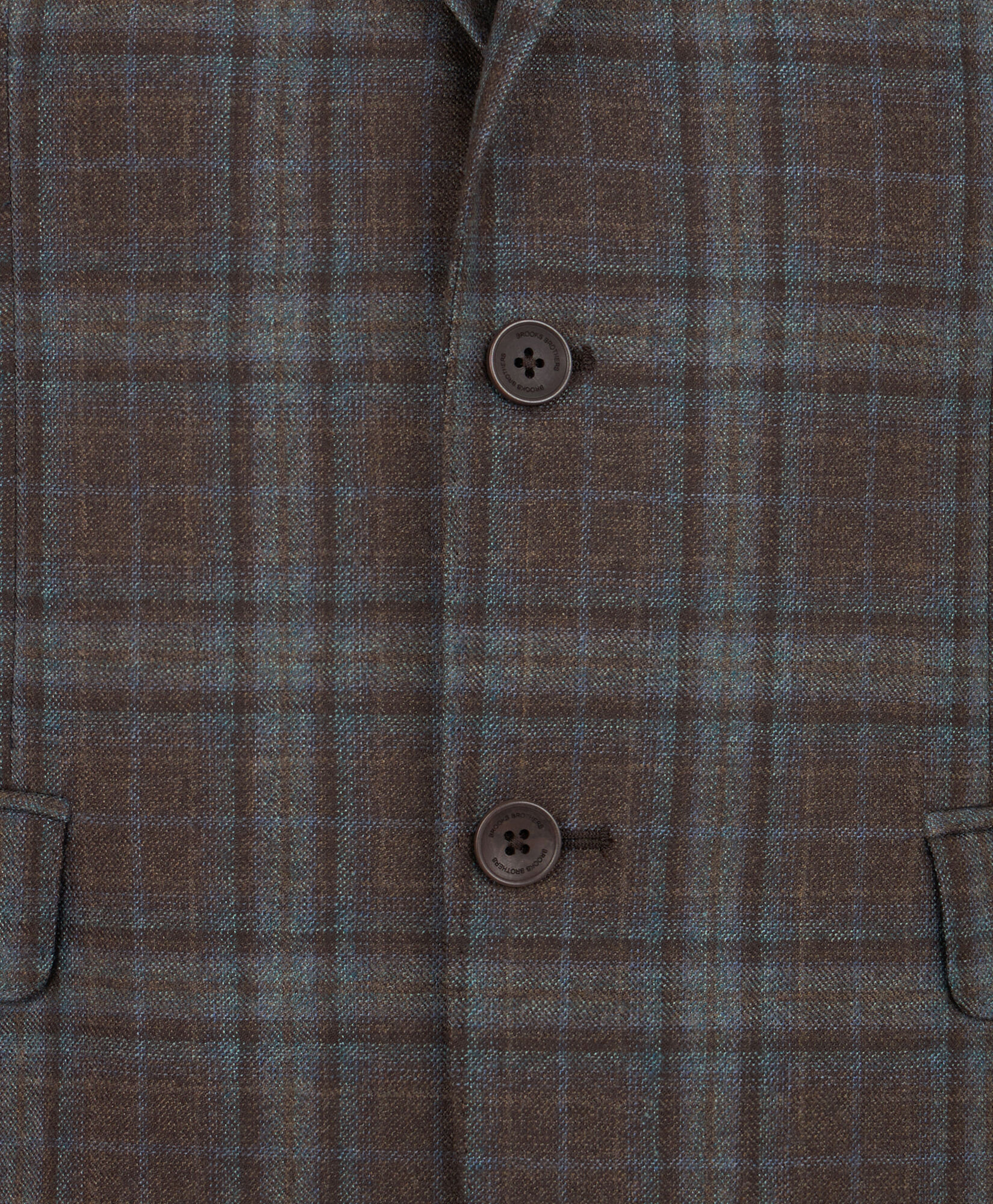 Brooks Brothers Checked Virgin Wool Blazer Brown JKREG099WVPWV003BRWNF001