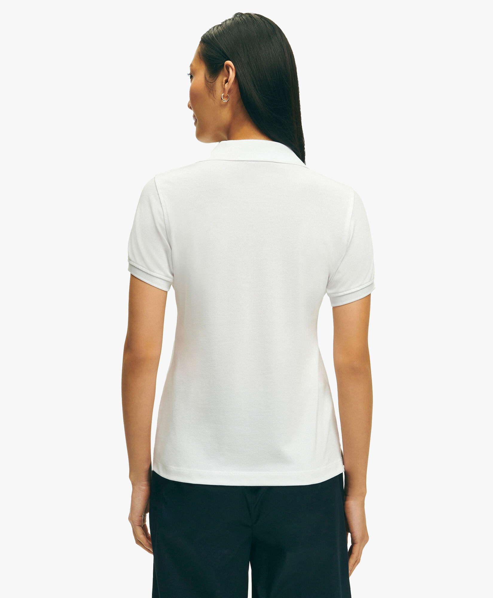 Supima Cotton Stretch Pique Polo Shirt in White for Women Brooks Brothers EU