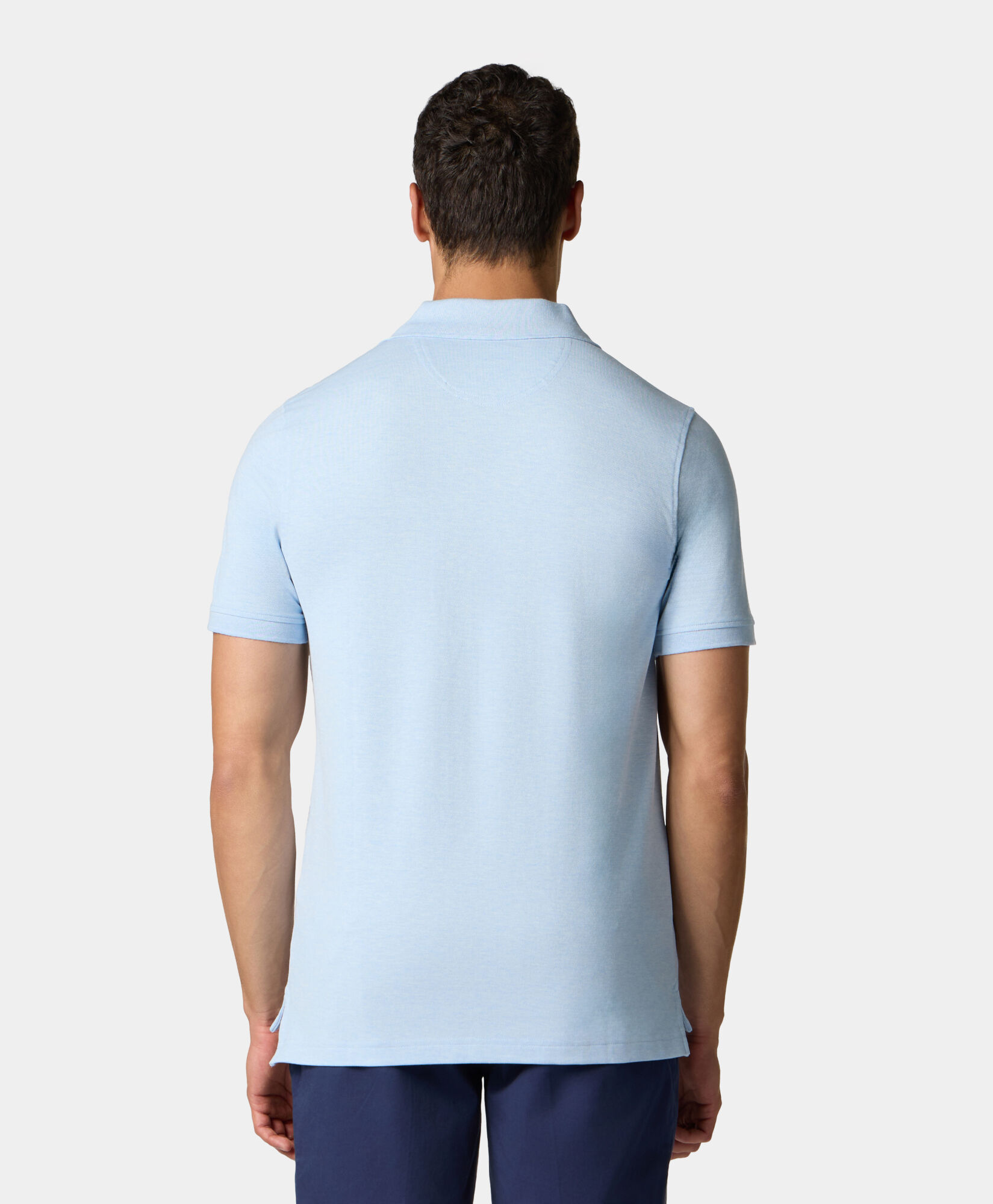 Brooks Brothers Polo Slim Fit Golden Fleece z Rozciągliwego Piké Bawełnianego Jasnoniebieski 1000090710US100219103