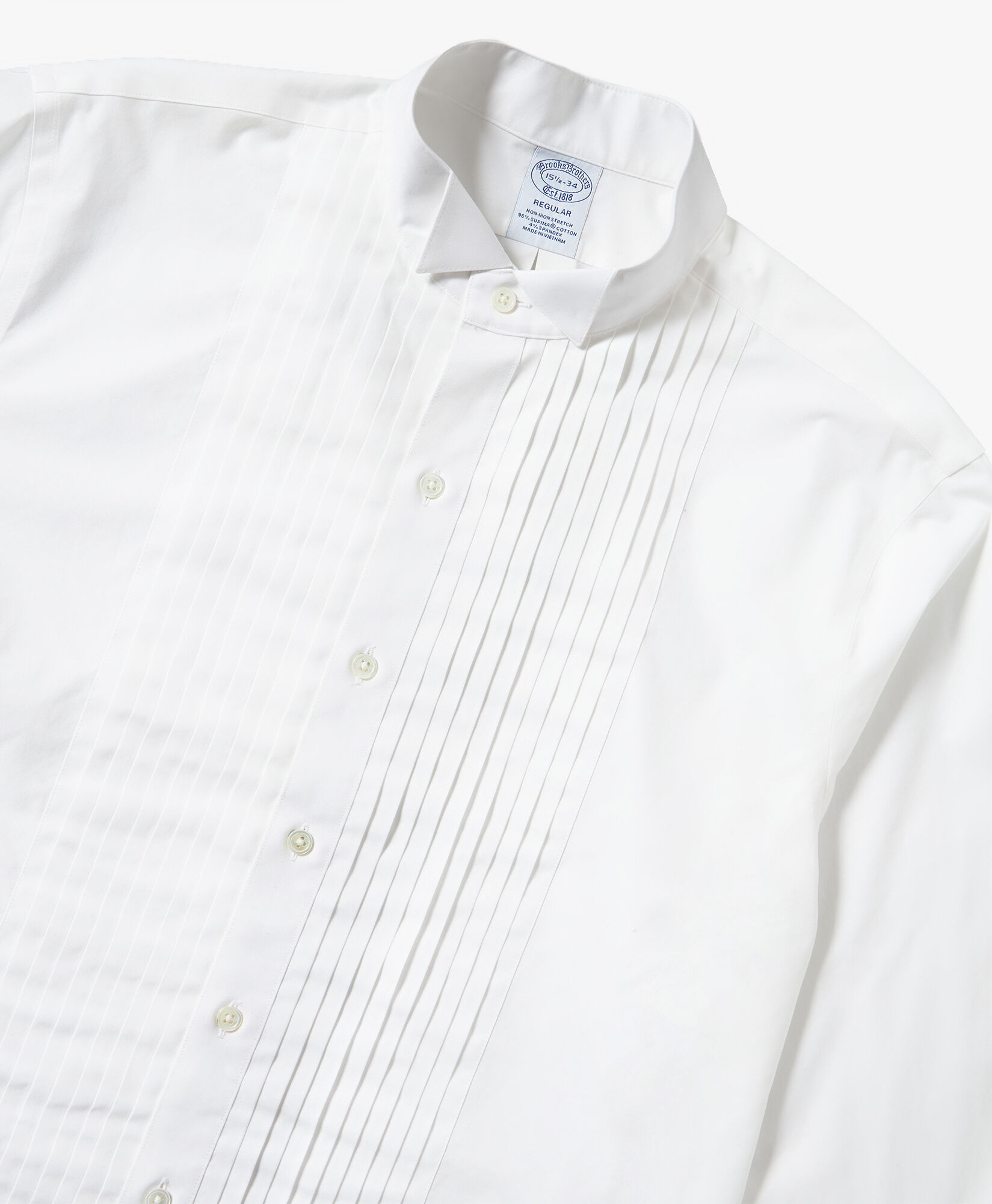 White Regular Fit Supima Cotton Formal Dress Shirt with Wing Collar in White for Men Brooks Brothers UK