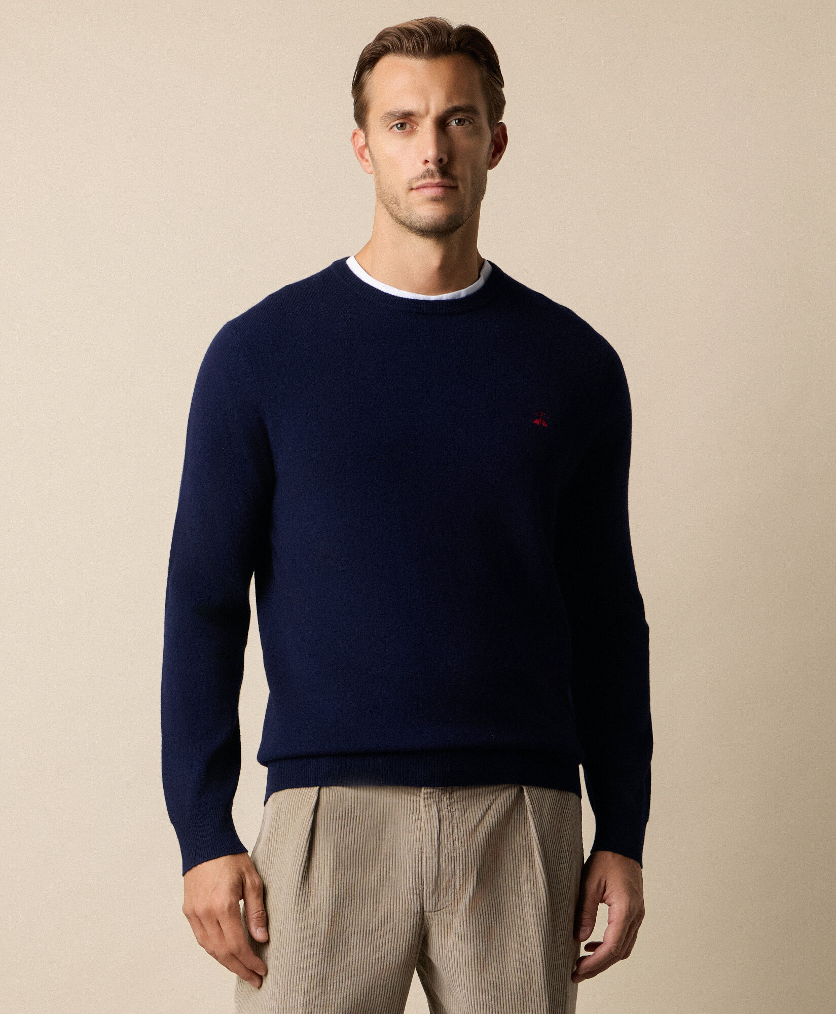 Brooks Brothers Lambswool Crewneck Navy KNCRN063WOPWO004NAVYP001