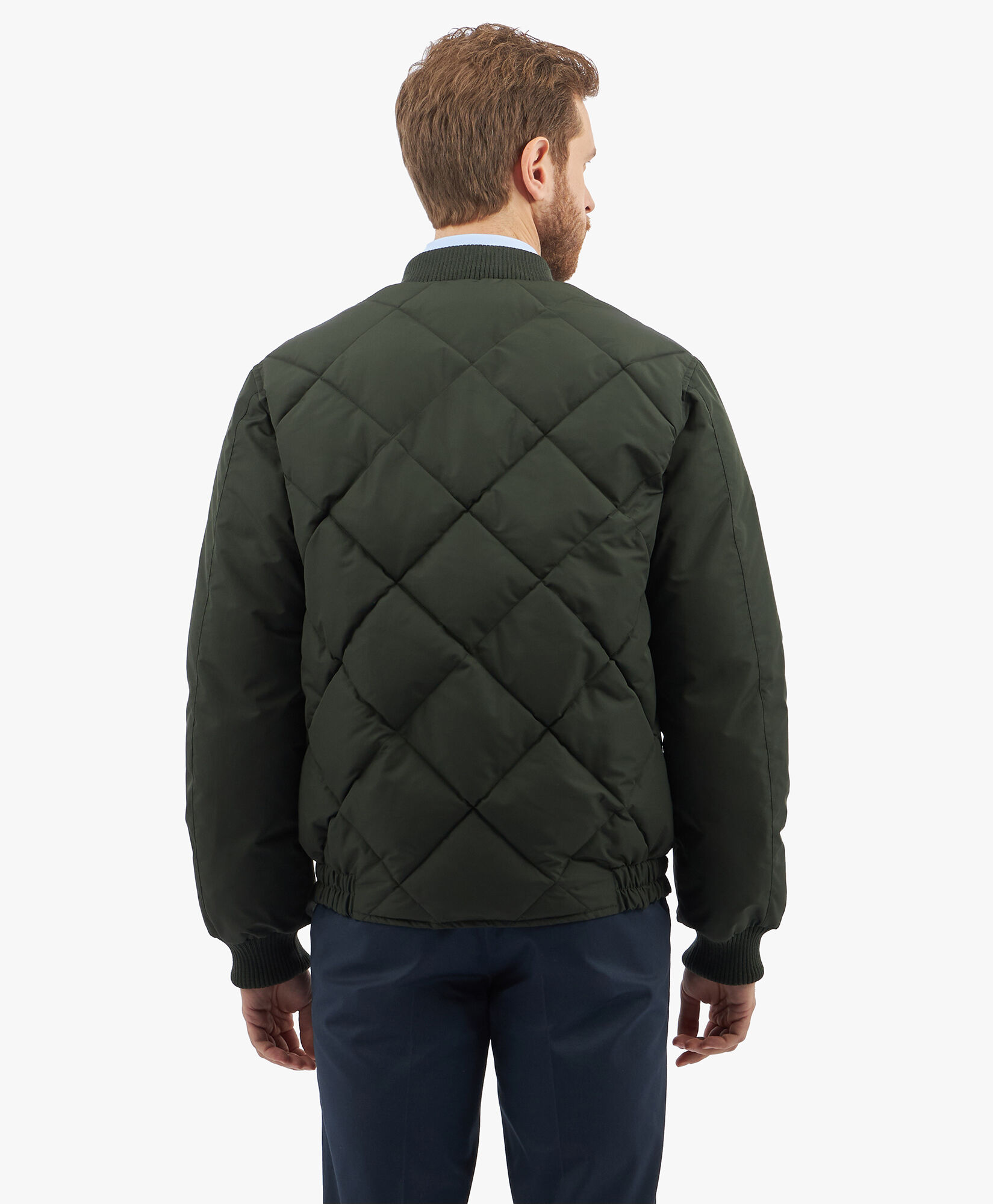 Khaki Green Bomber Jacket in Green for Men Brooks Brothers UK
