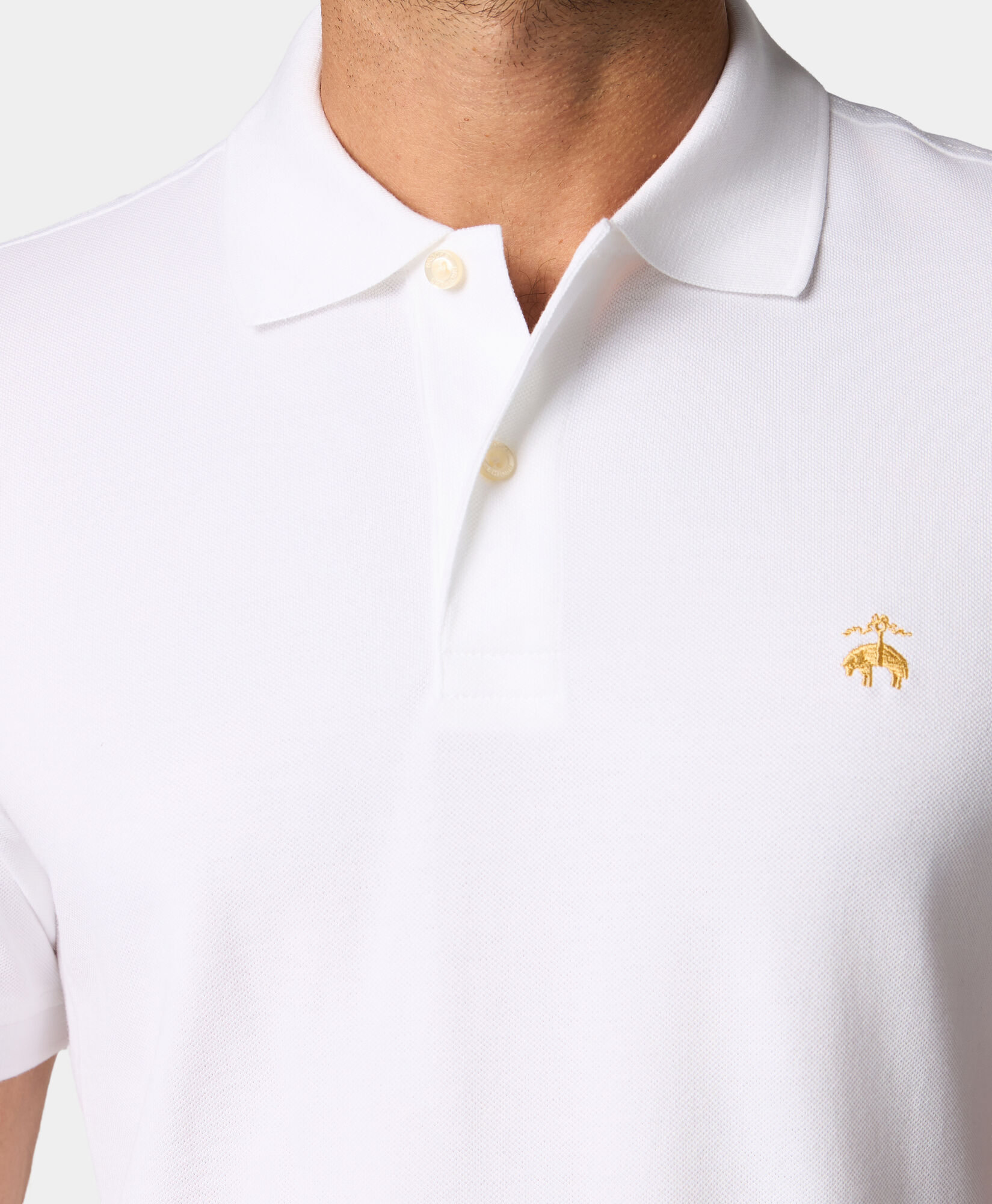 Brooks Brothers Golden Fleece Supima Cotton Polo White 1000085167US100174371