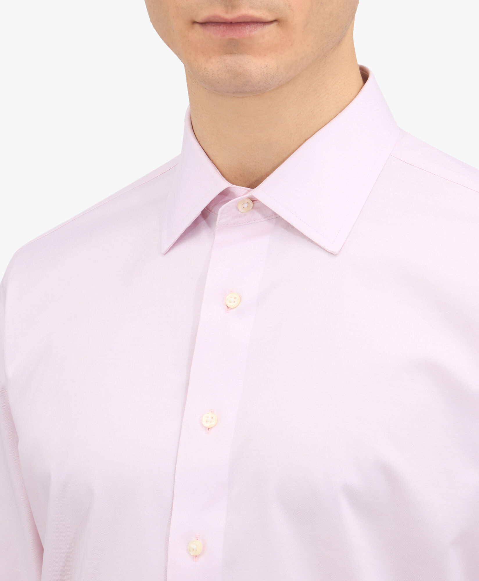Brooks Brothers Slim Fit Non-Iron Twill Shirt with Ainsley Collar Light Pink 1000095235US100199818
