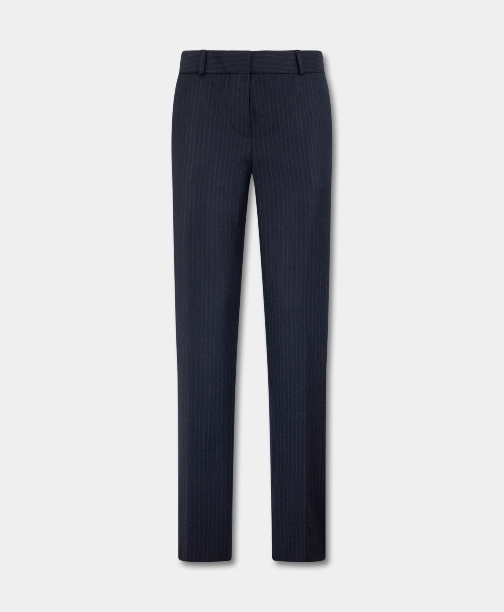 Brooks Brothers Pinstripe Cigarette Fit Virgin Wool Trousers Navy DTROU041WVPWV003NAVYF001