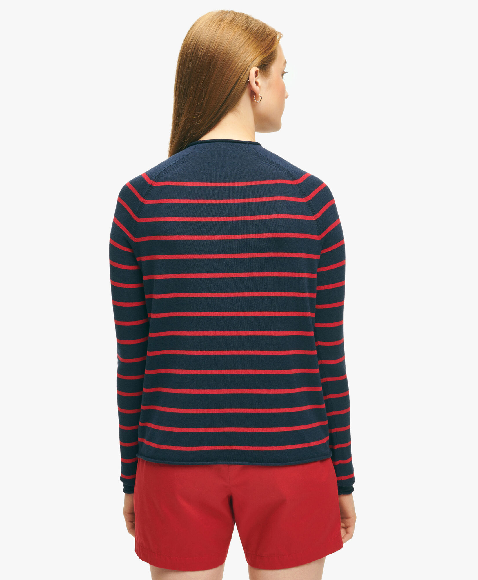 Navy and red striped sweater online