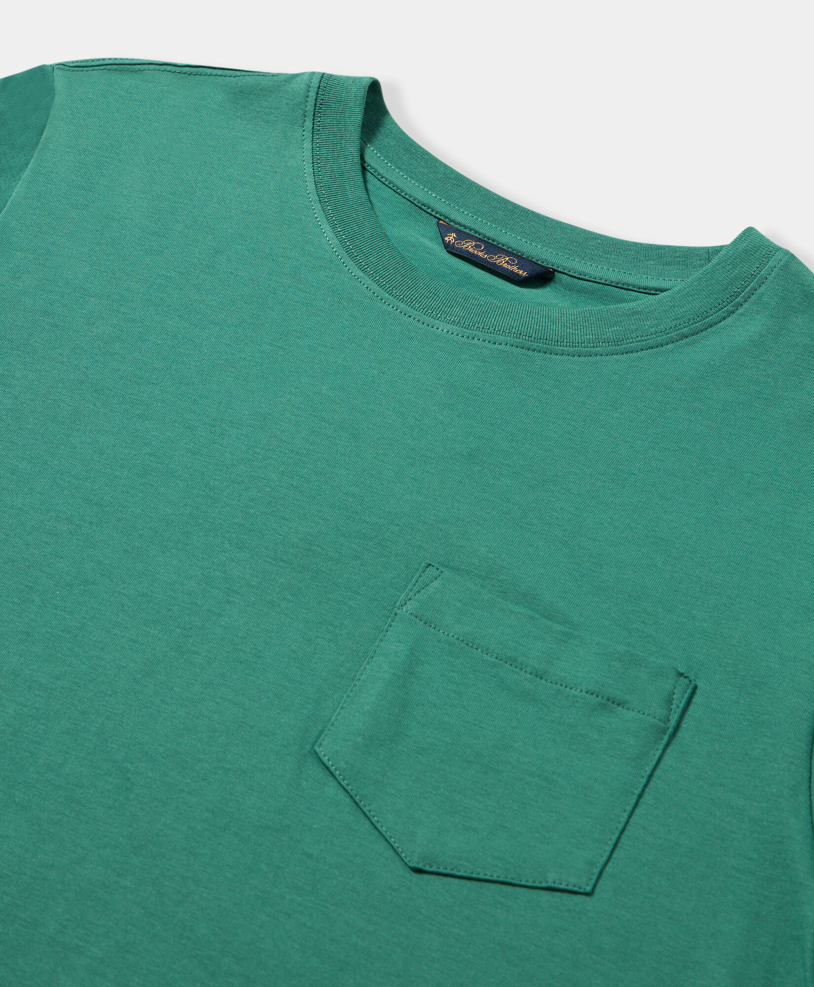 Brooks Brothers Cotton Pocket T-Shirt Green KNTSH009COPCO001GREEP001