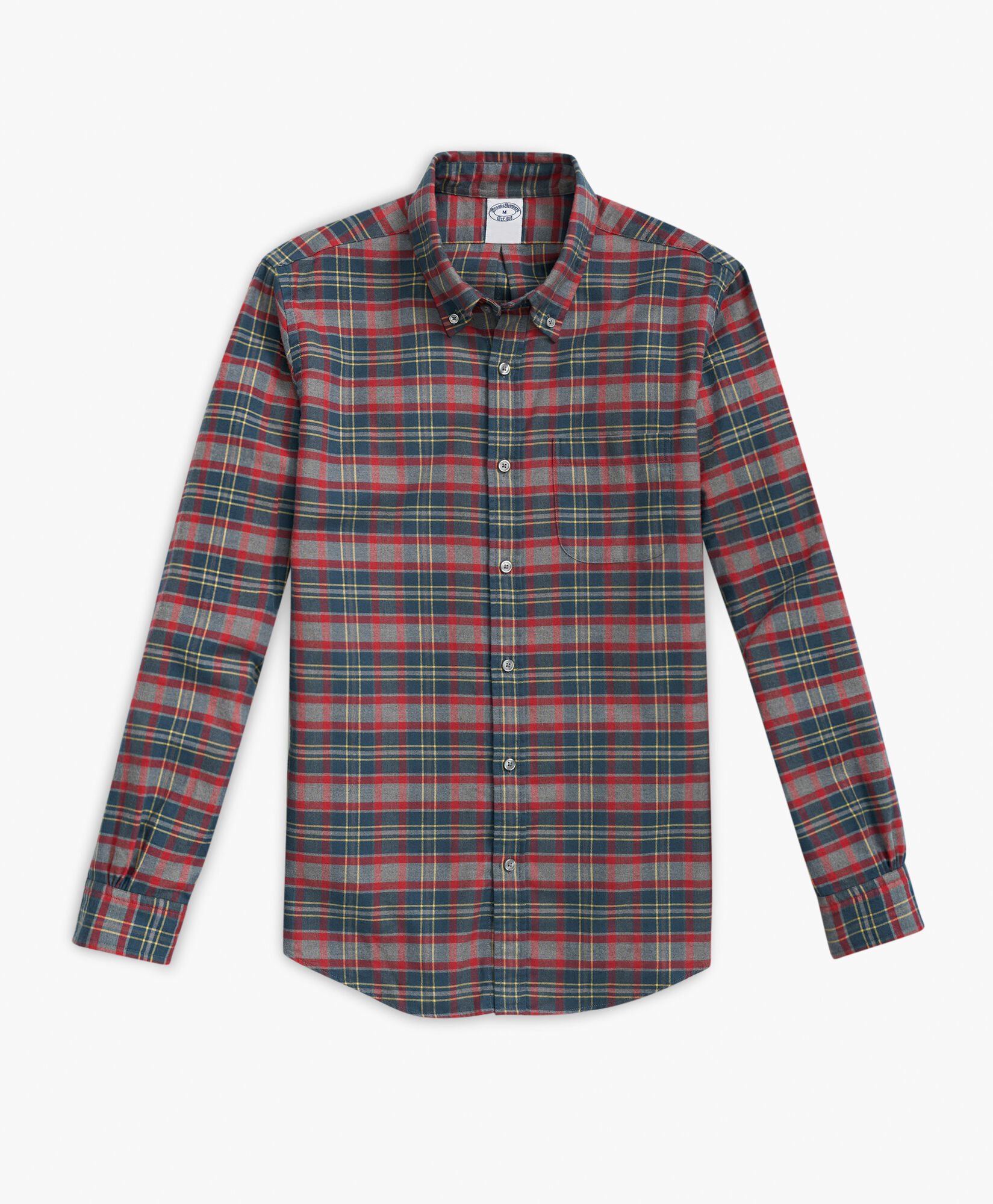 Multicolored Plaid Regular Fit Non Iron Cotton Casual Shirt with Button Down Collar in Multicolor for Men Brooks Brothers EU